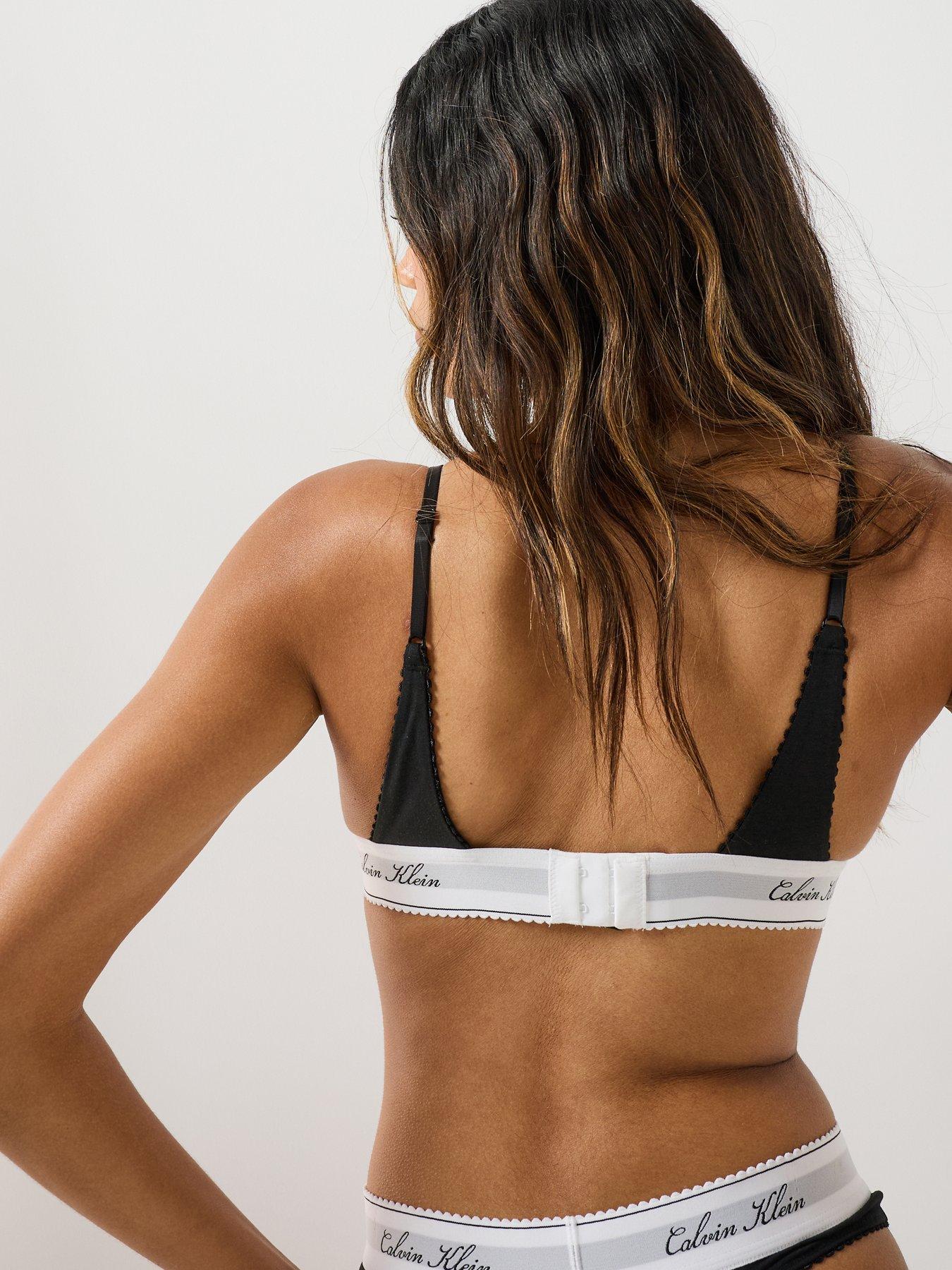 Image 2 of 6 of Calvin Klein Icon Cotton Modal Triangle Bra - Black