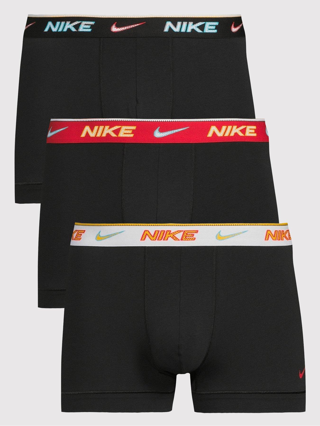 Image 1 of 3 of Nike Essential Cotton Stretch 3 Pack Trunks - Black