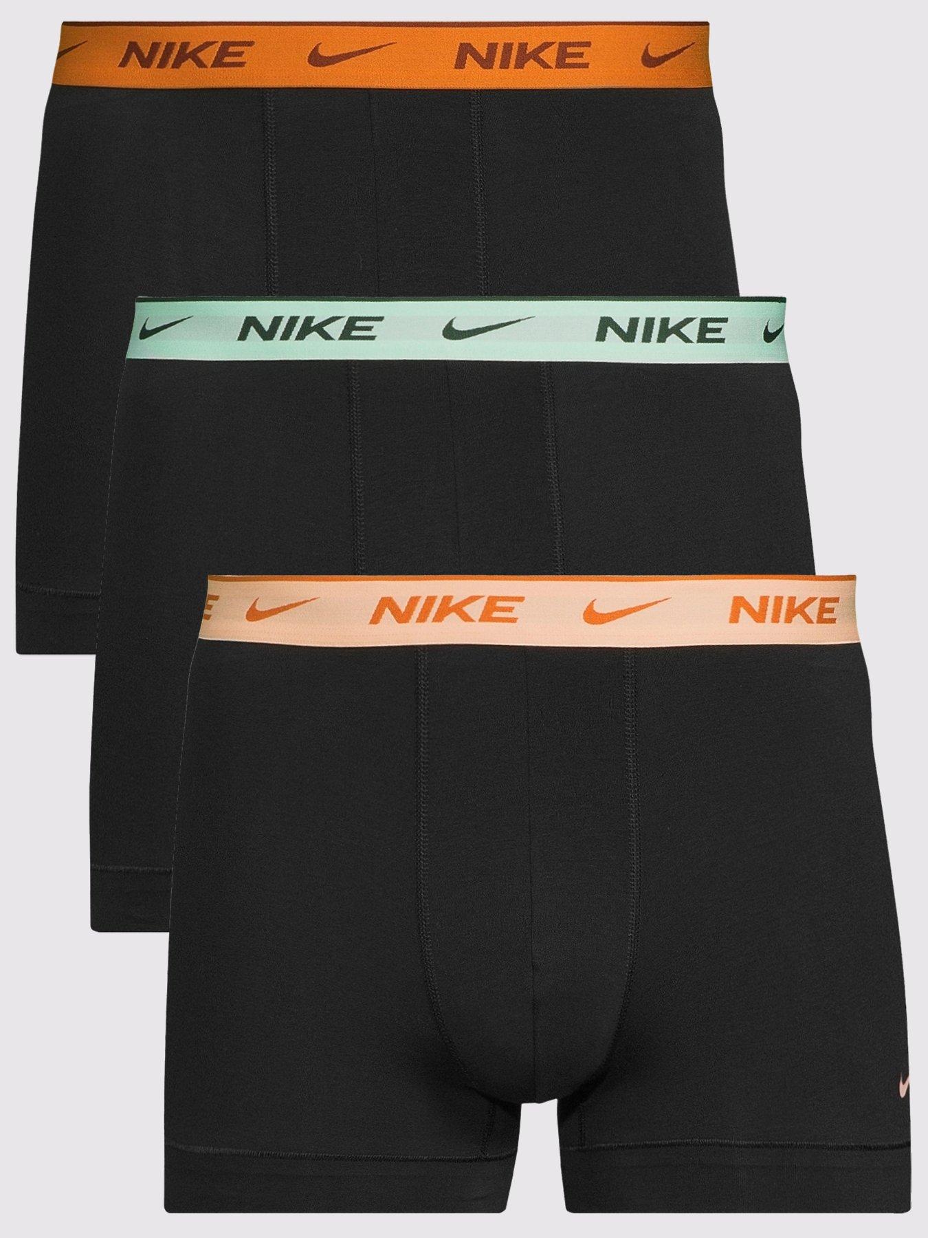 Image 1 of 3 of Nike Essential Cotton Stretch 3 Pack Trunks - Black