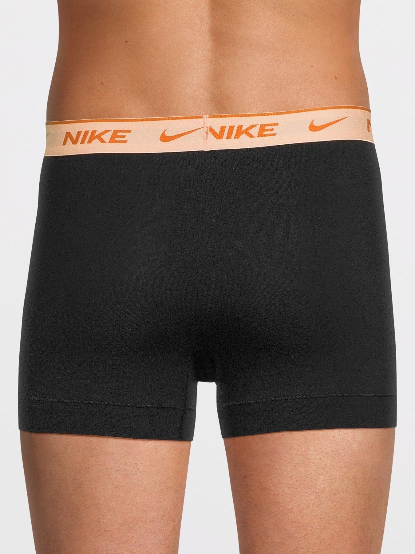 Image 3 of 3 of Nike Essential Cotton Stretch 3 Pack Trunks - Black