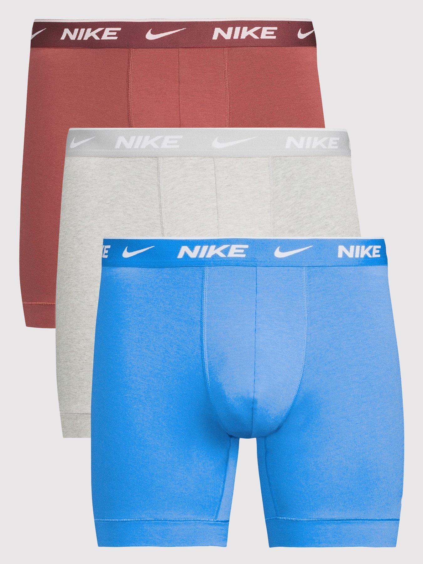 Image 1 of 3 of Nike Mens Essential Cotton Stretch 3 Pack Boxer Brief - Assorted