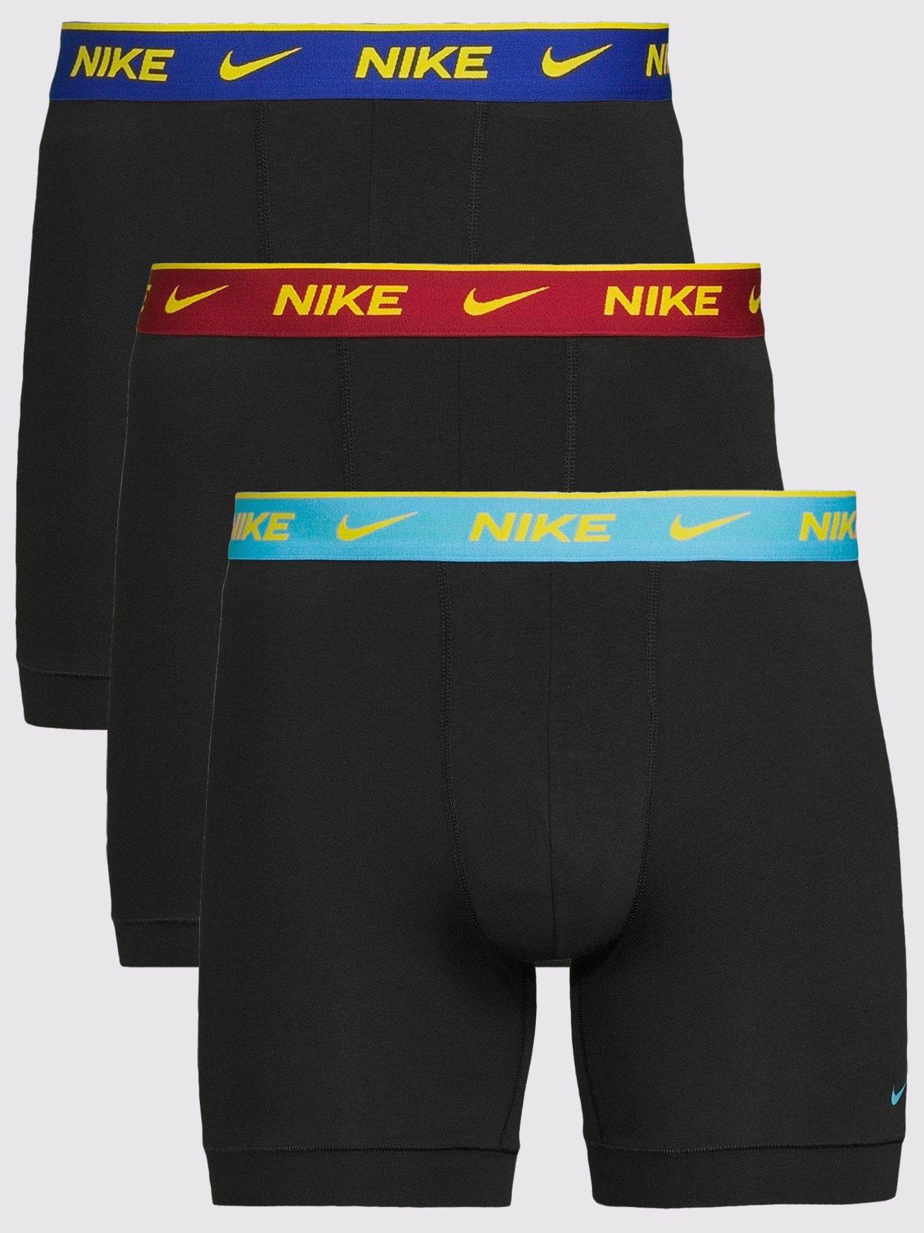 Nike Essential Cotton Stretch 3 Pack Boxer Brief - Black