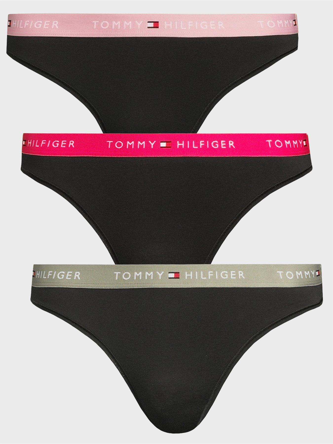Tommy Hilfiger Women's 3-Pack Thongs - Black