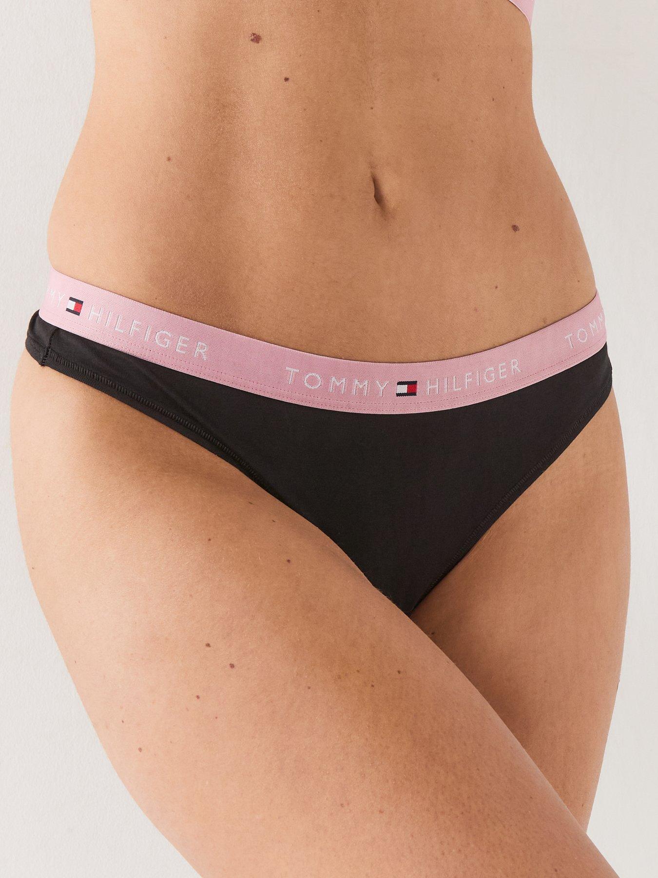 Image 2 of 6 of Tommy Hilfiger Women's 3-Pack Thongs - Black