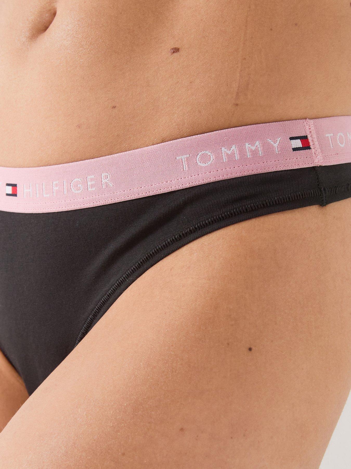 Image 5 of 6 of Tommy Hilfiger Women's 3-Pack Thongs - Black