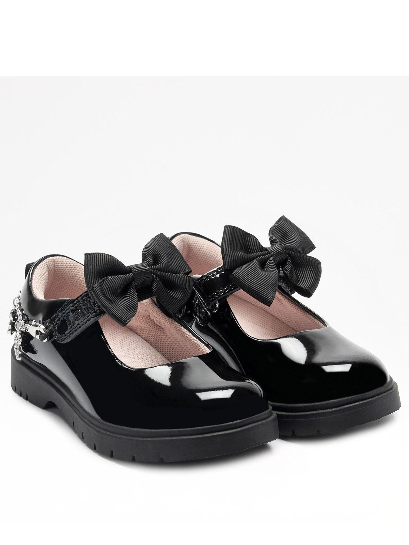 Image 2 of 4 of Lelli Kelly Teddy Charm Chain Chunky School Shoes - Black