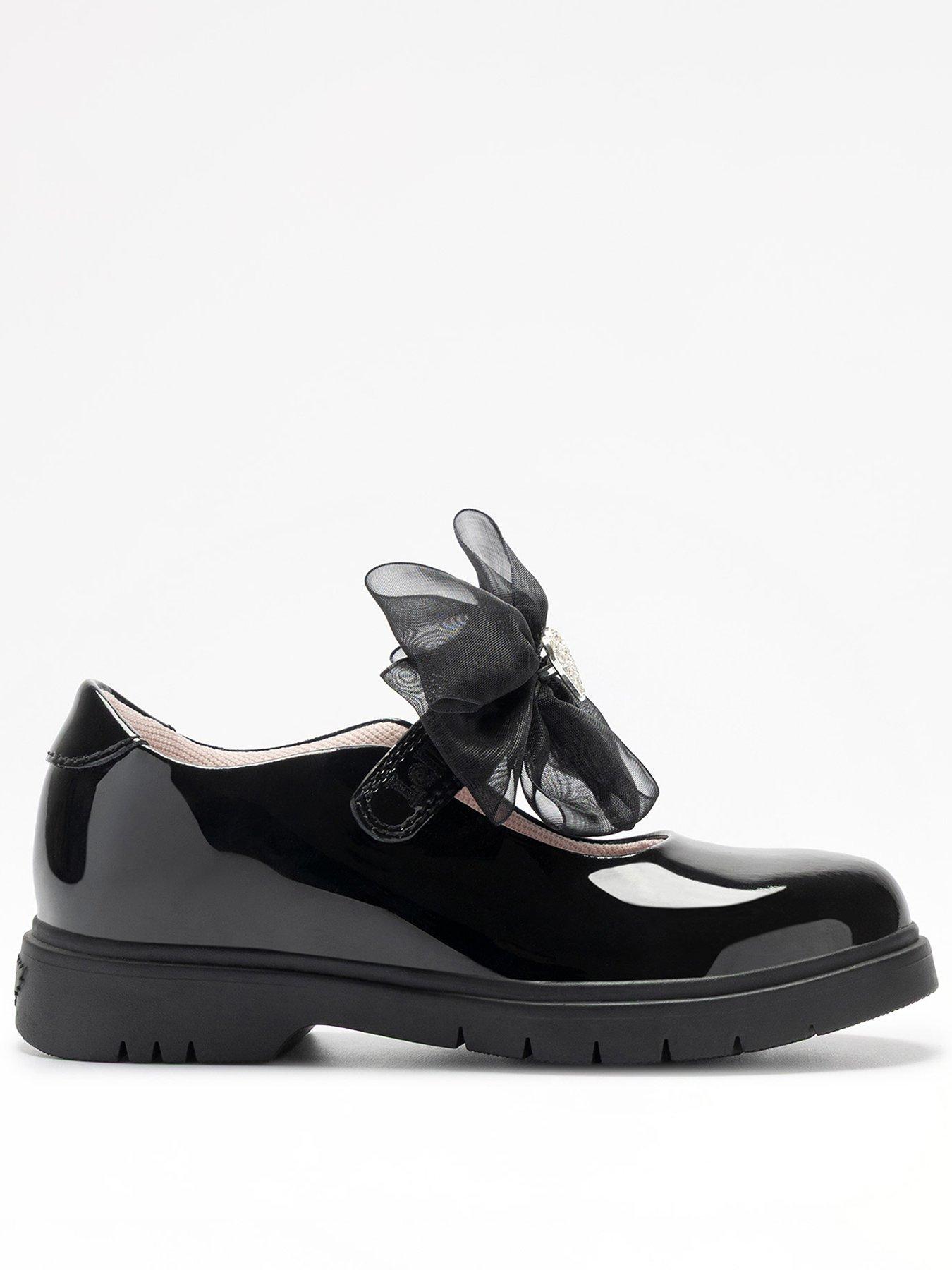 Lelli Kelly Tyla Scarpa Patent Mary Jane Shoes With Oversized Tulle Bow - Black