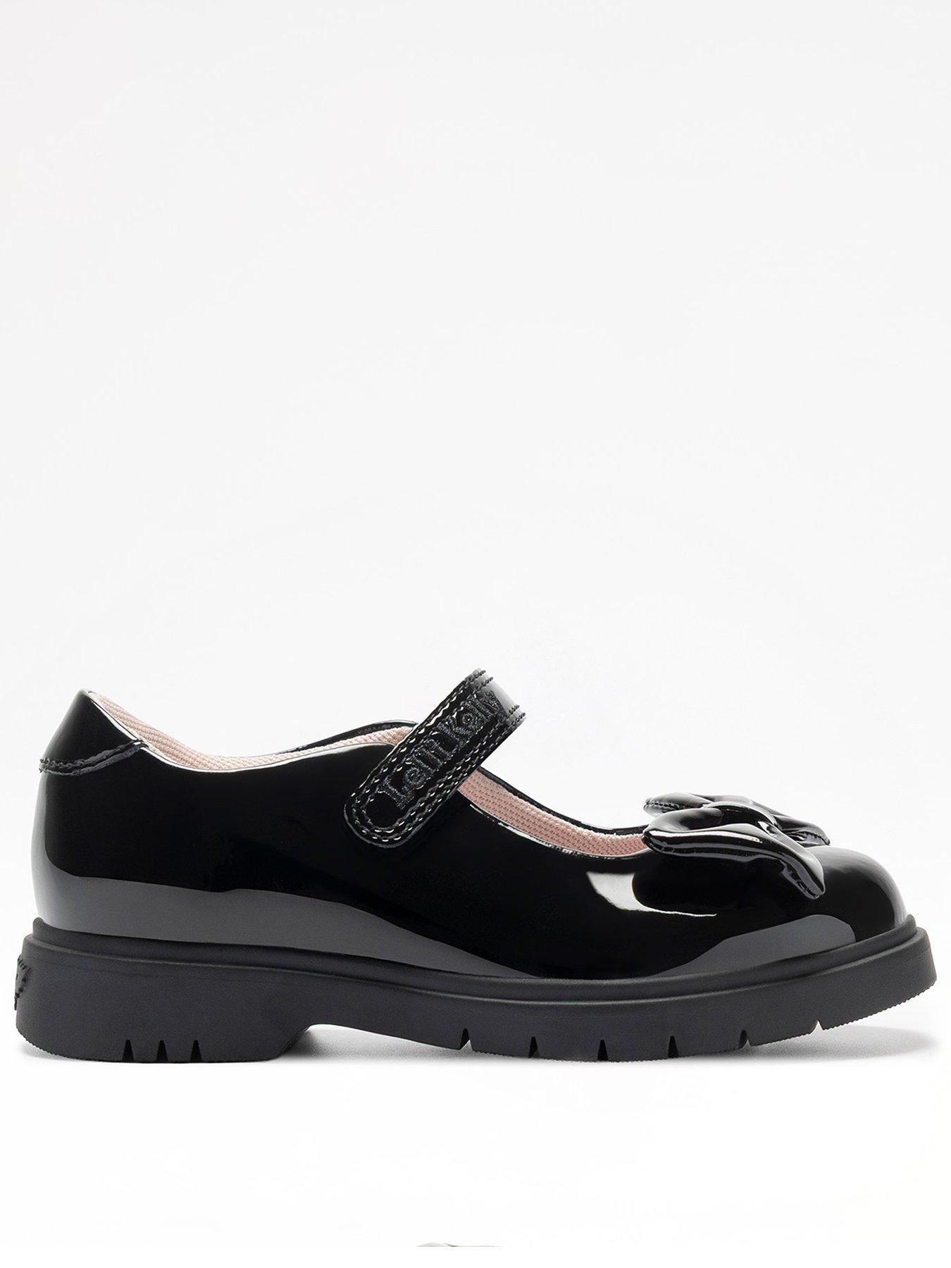 Lelli Kelly Large Bow Embellished School Shoes - Black