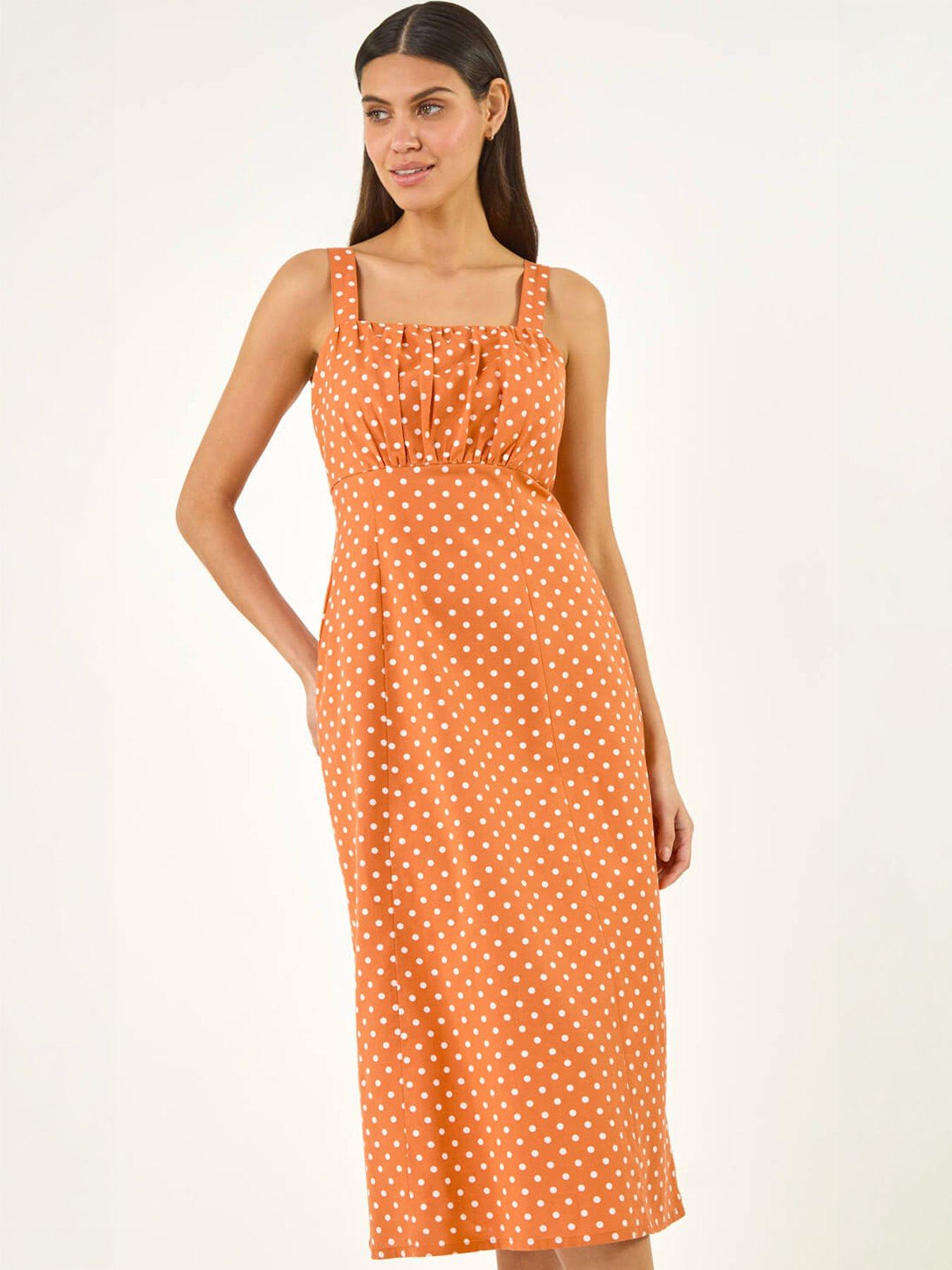 Image 3 of 5 of Roman Polka Dot Strappy Dress
