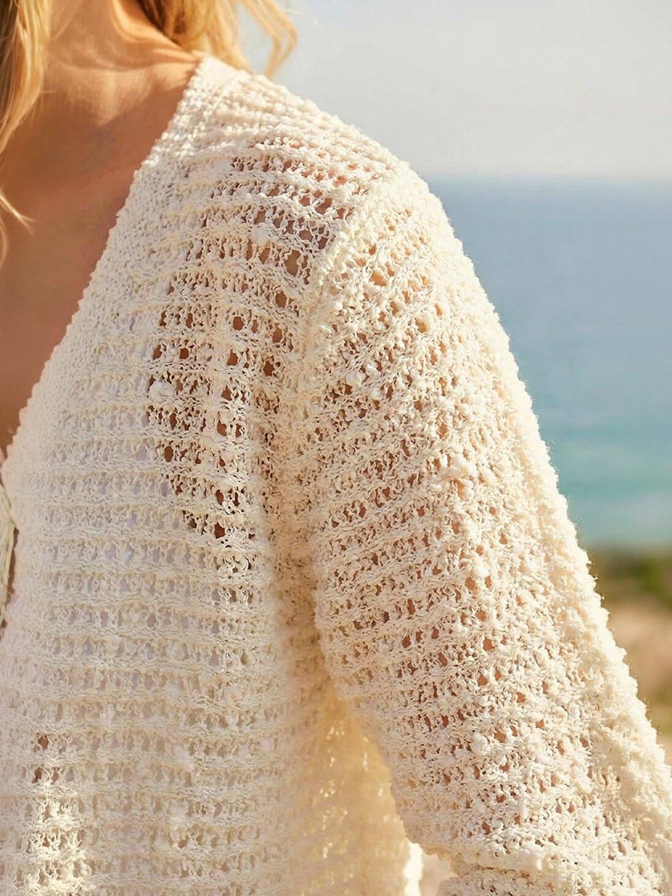 Image 2 of 4 of Roman Petite Textured Knit Cardigan