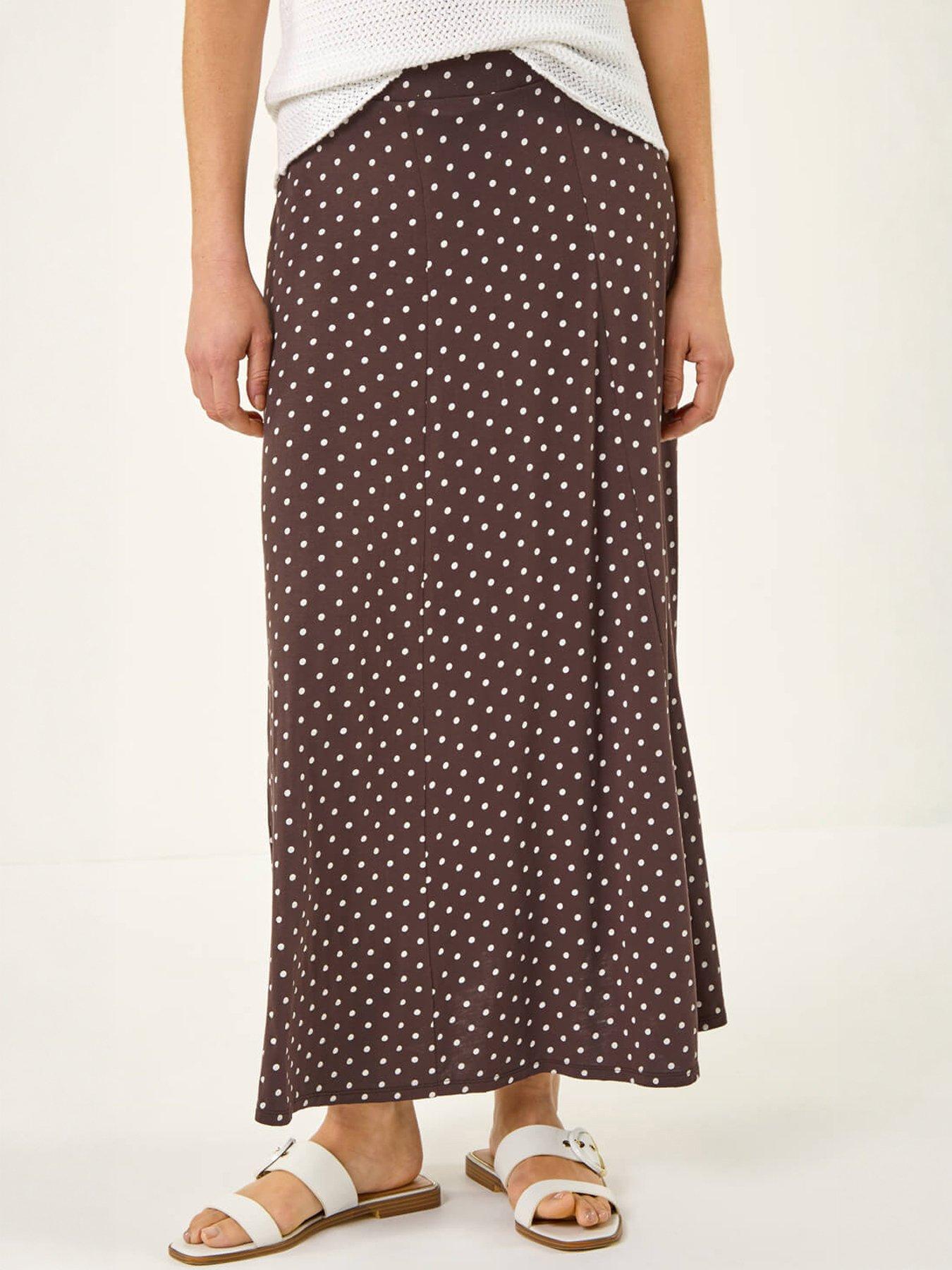 Image 1 of 5 of Roman Polka Dot Midi Skirt