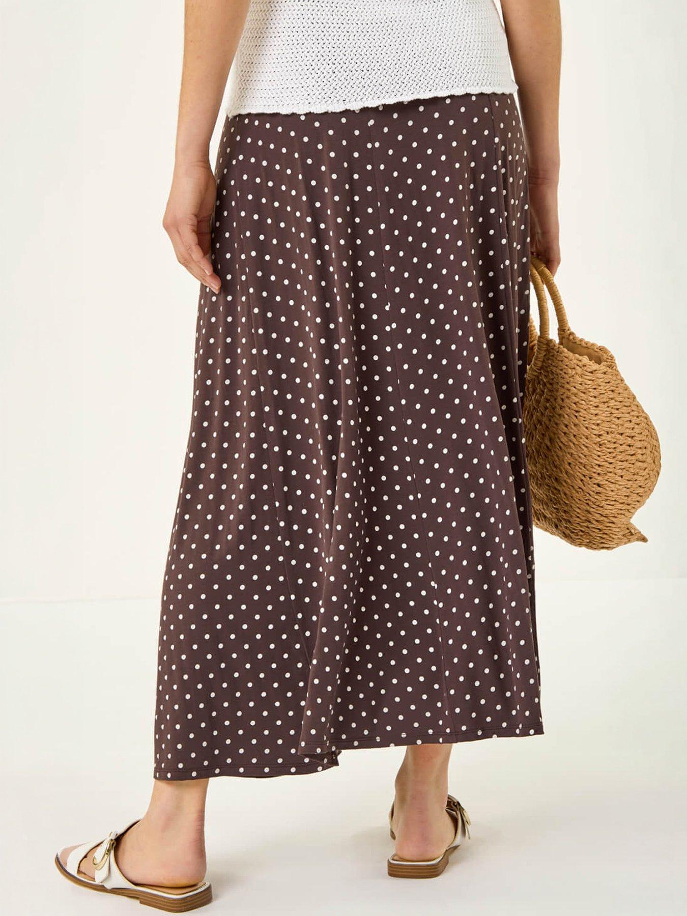 Image 4 of 5 of Roman Polka Dot Midi Skirt