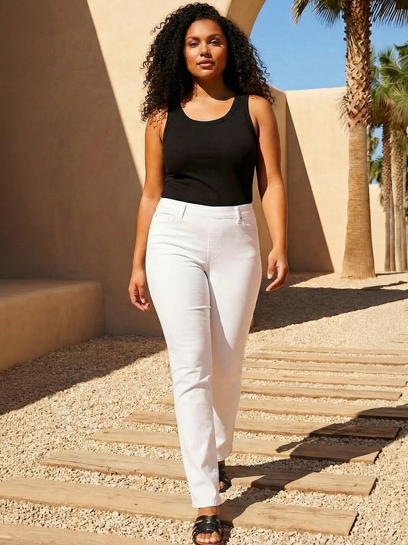 Image 1 of 4 of Roman Curve Stretch Denim Jegging