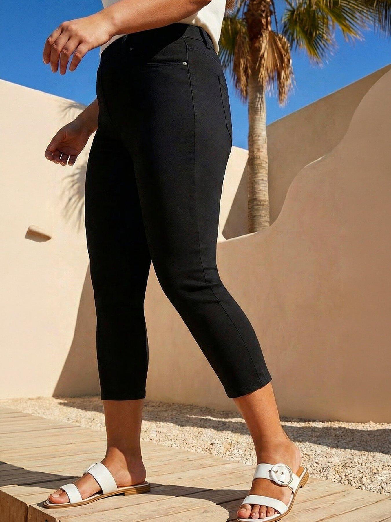 Image 4 of 4 of Roman Curve Cropped Stretch Denim Jeggings