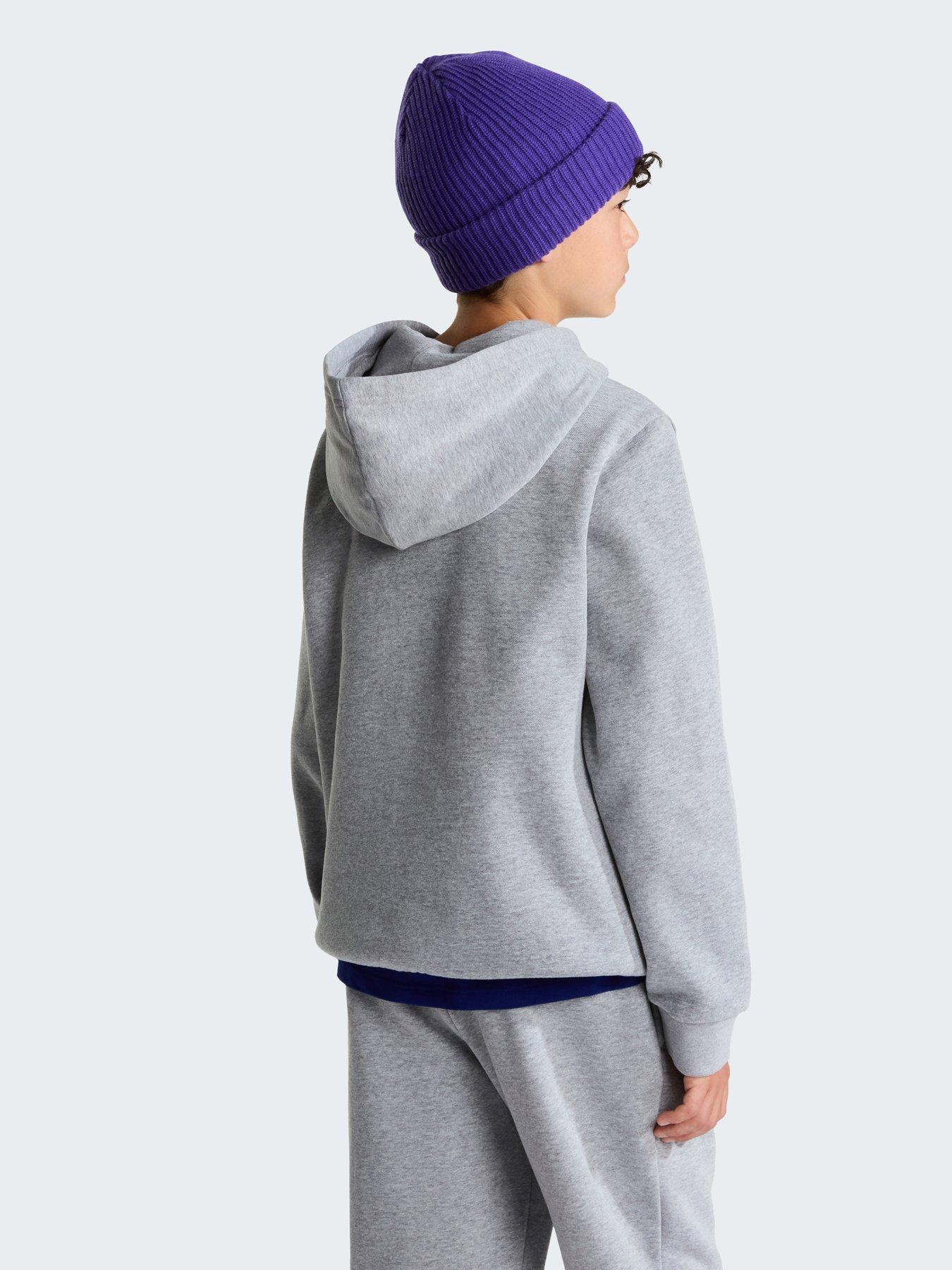 Image 3 of 5 of The North Face Boys Soft Touch Ribbed Trim Hoodie - Grey