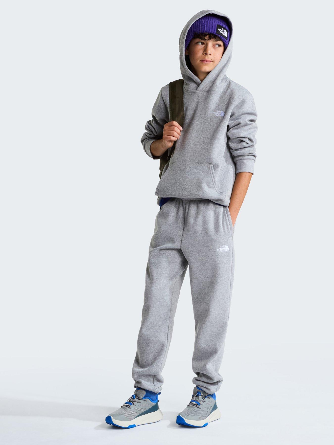 Image 3 of 5 of The North Face Boys Adjustable Waist Sweat Jogging Bottoms - Grey