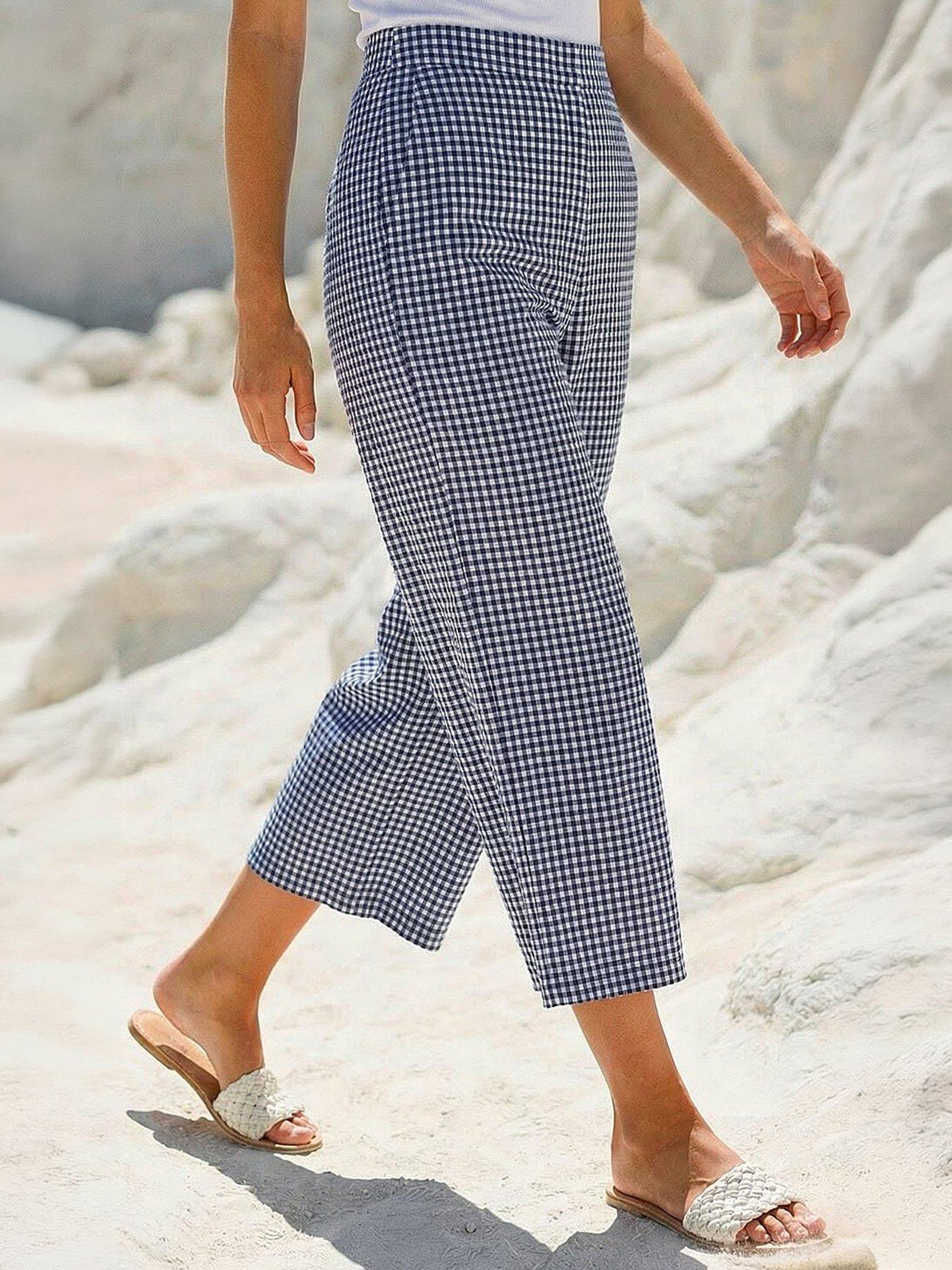 Image 4 of 4 of Roman Dusk Gingham Print Culottes