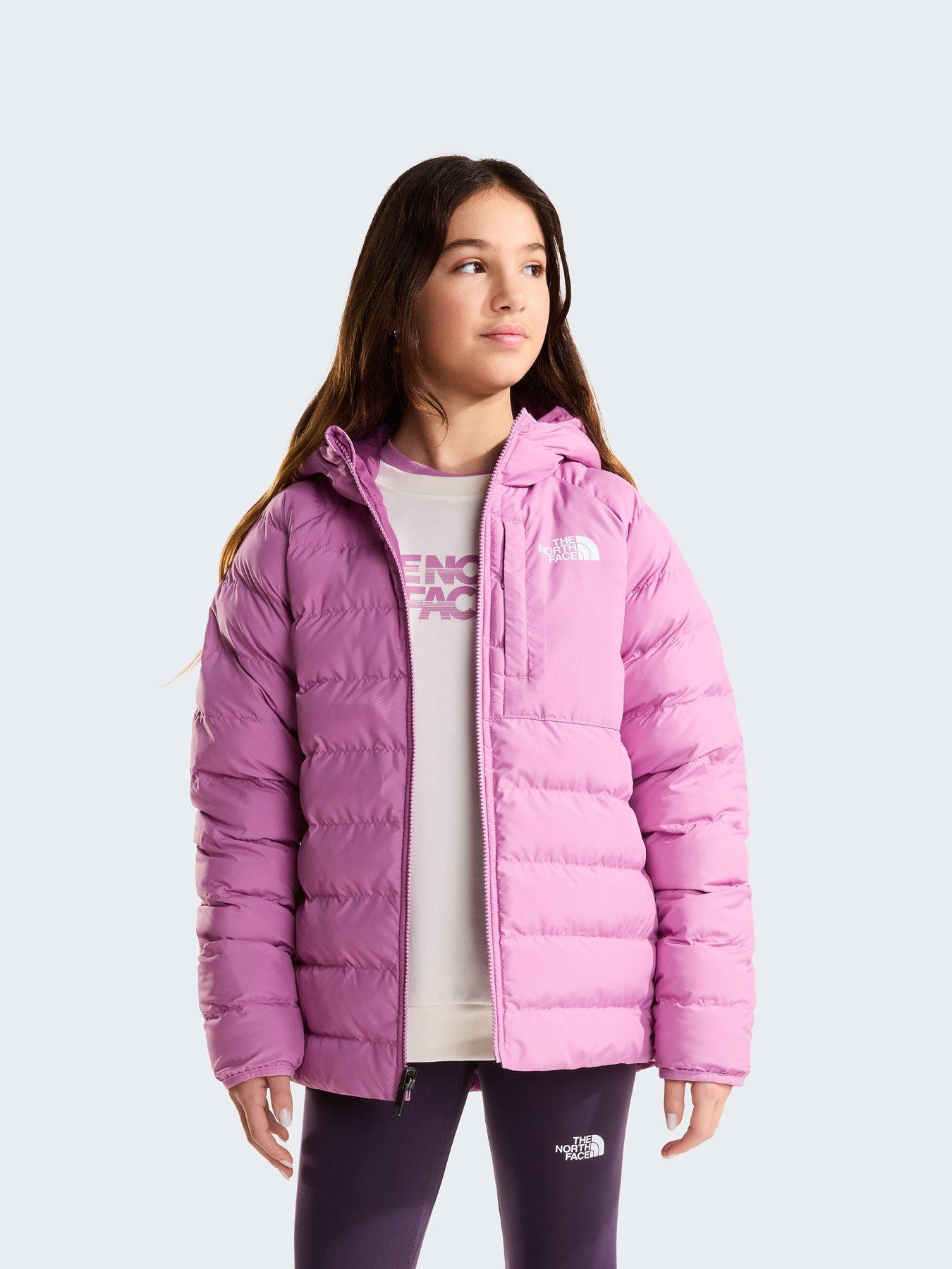 The North Face Junior Girls Reversible Perrito Hooded Jacket - Pink