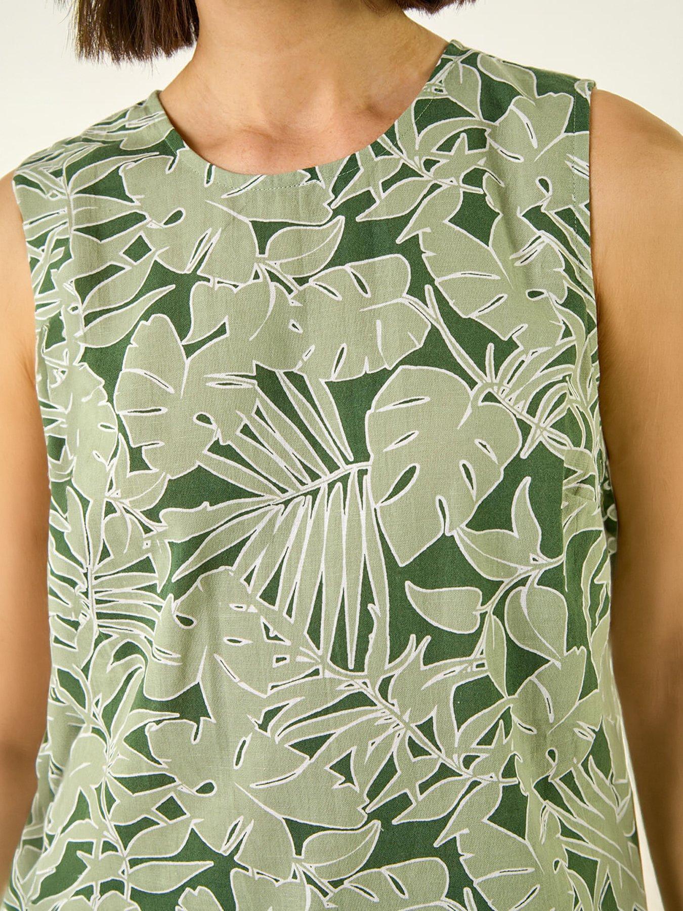 Image 2 of 5 of Roman Floral Print Vest Top