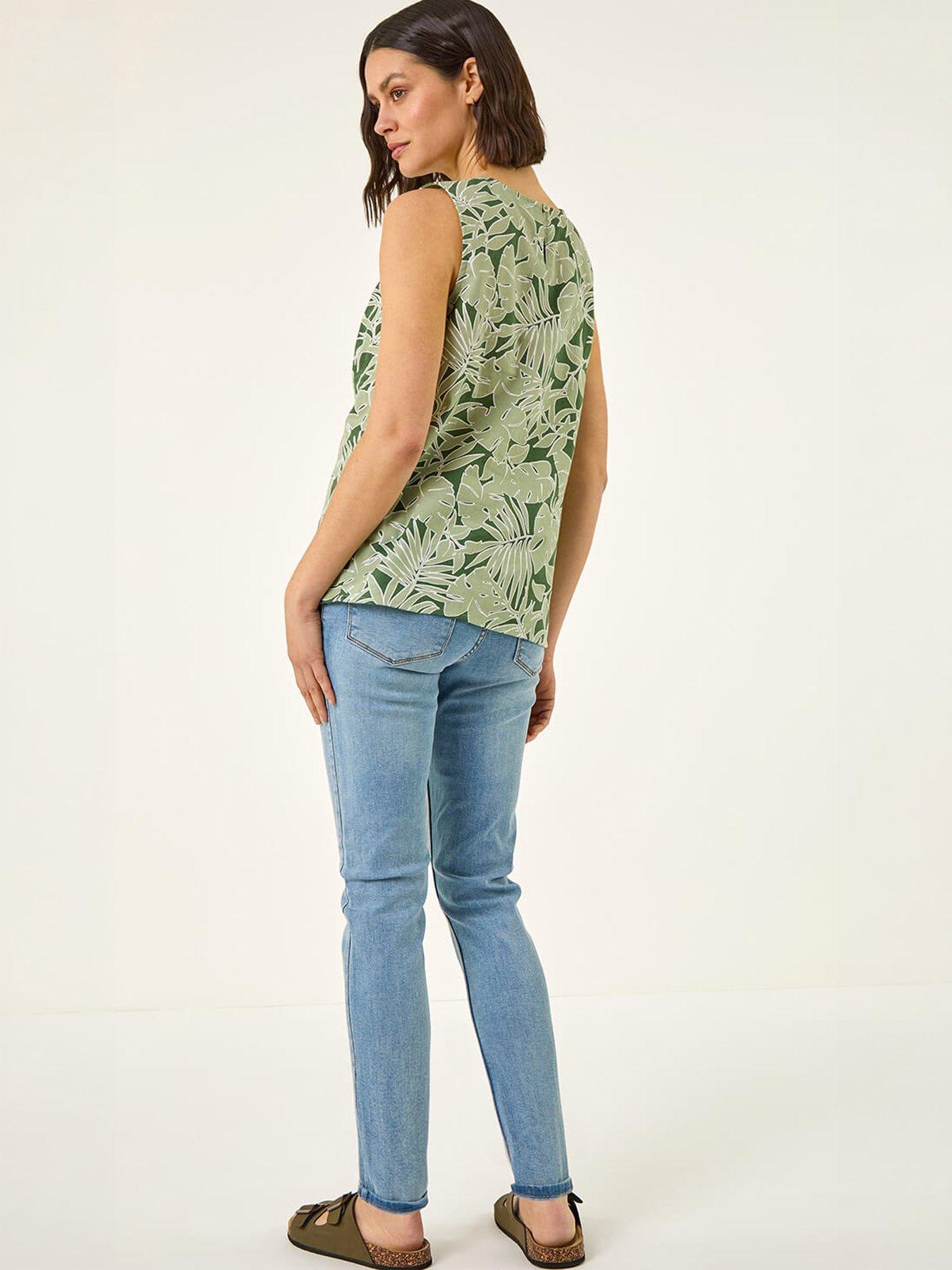Image 4 of 5 of Roman Floral Print Vest Top
