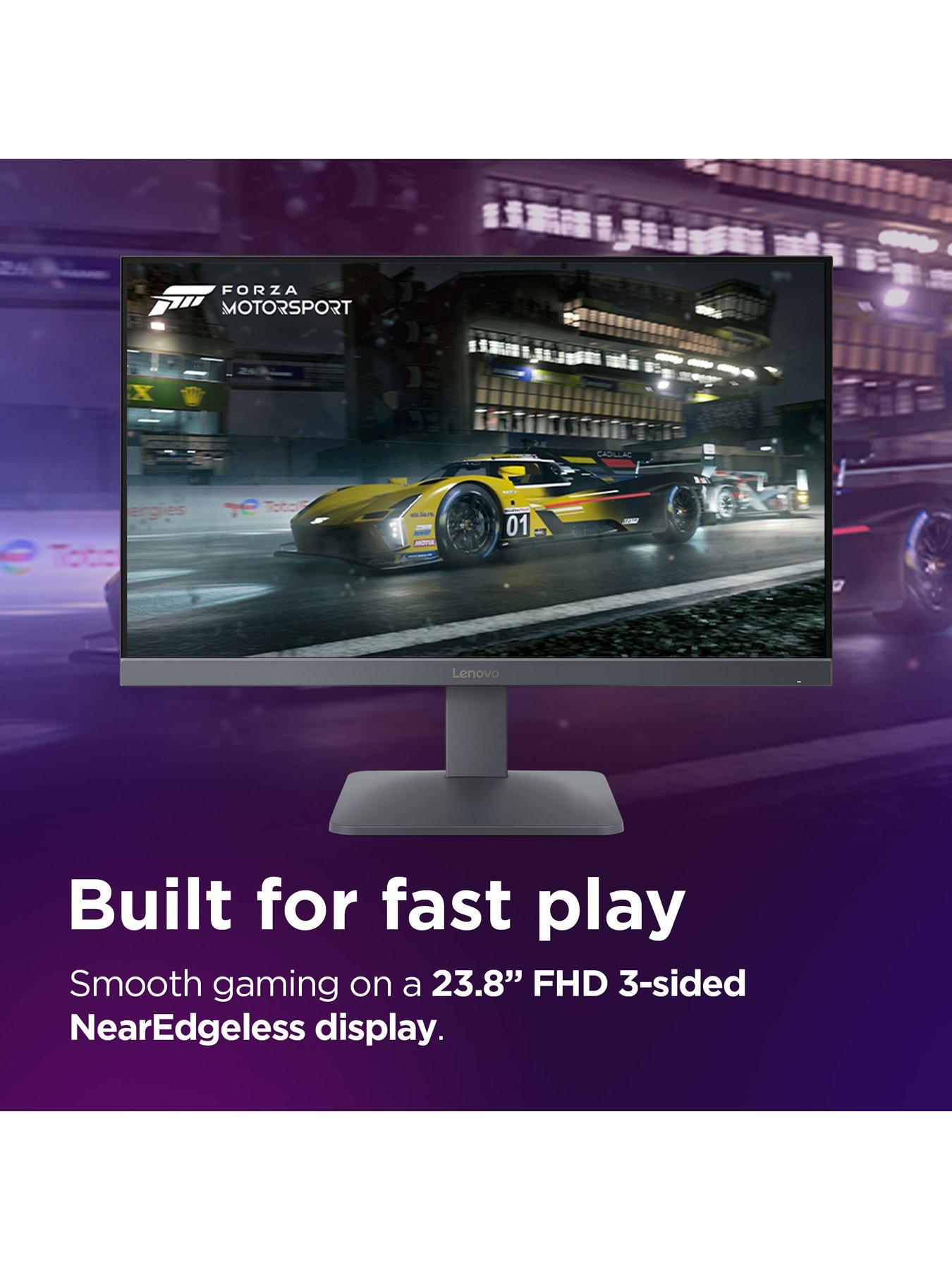 Image 2 of 7 of Lenovo LOQ 24-10 23.8" FHD IPS Gaming Monitor 200Hz, HDR10, AMD FreeSync Premium, PC & Console Compatible
