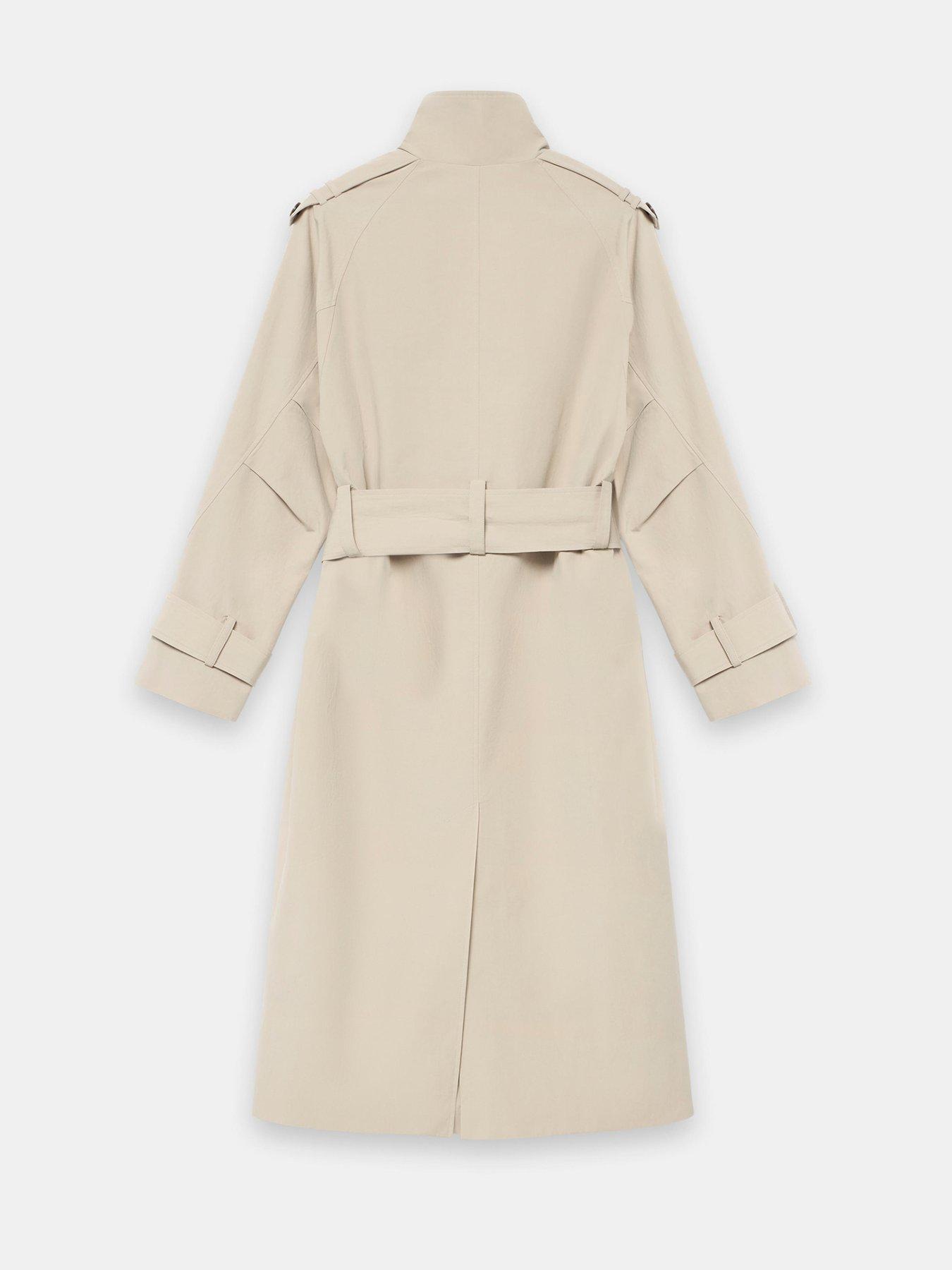 Image 6 of 6 of Mint Velvet Neutral Funnel Trench Coat