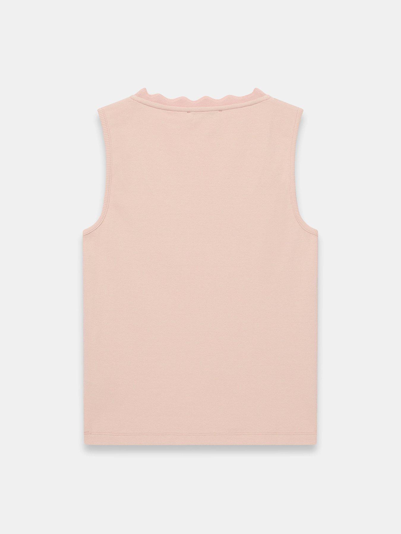  image of mint-velvet-light-pink-scallop-vest