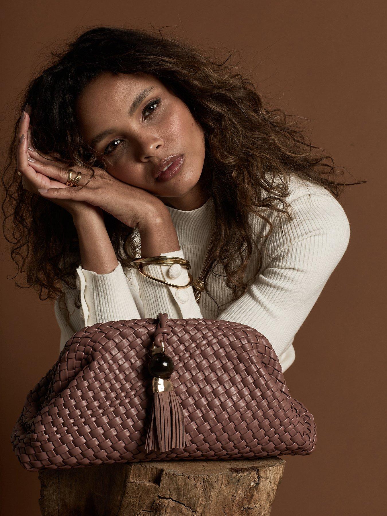 Luella Grey Luella Grey Indigo Oversized Clutch In Pecan
