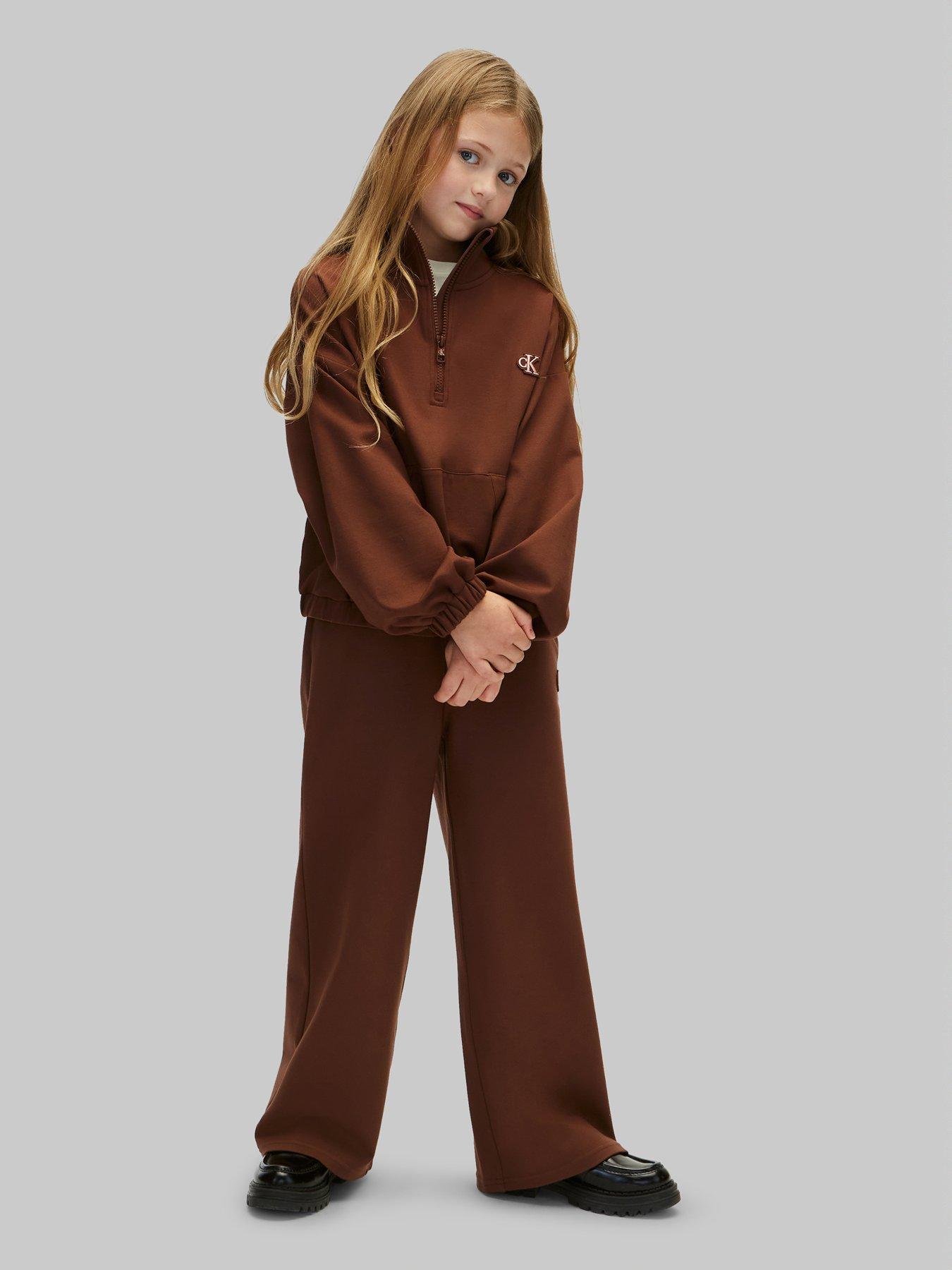 Image 3 of 6 of Calvin Klein Jeans Girls Punto Pant - Brown