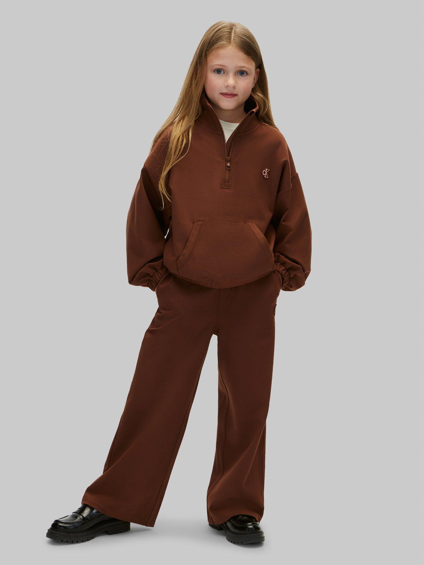 Image 4 of 6 of Calvin Klein Jeans Girls Punto Pant - Brown