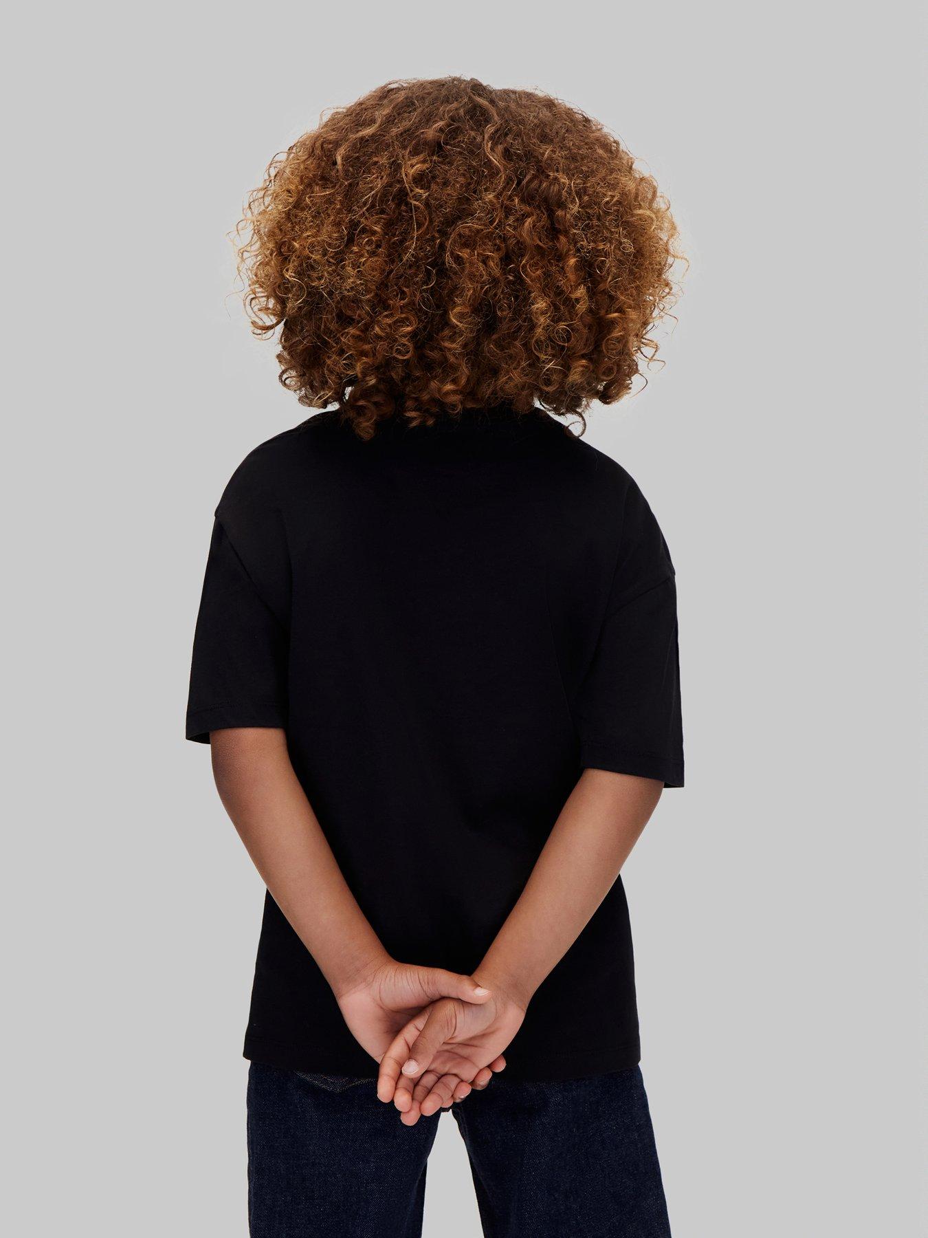 Image 2 of 6 of Calvin Klein Jeans Boys Interest Placement Short Sleeve S T-shirt - Black