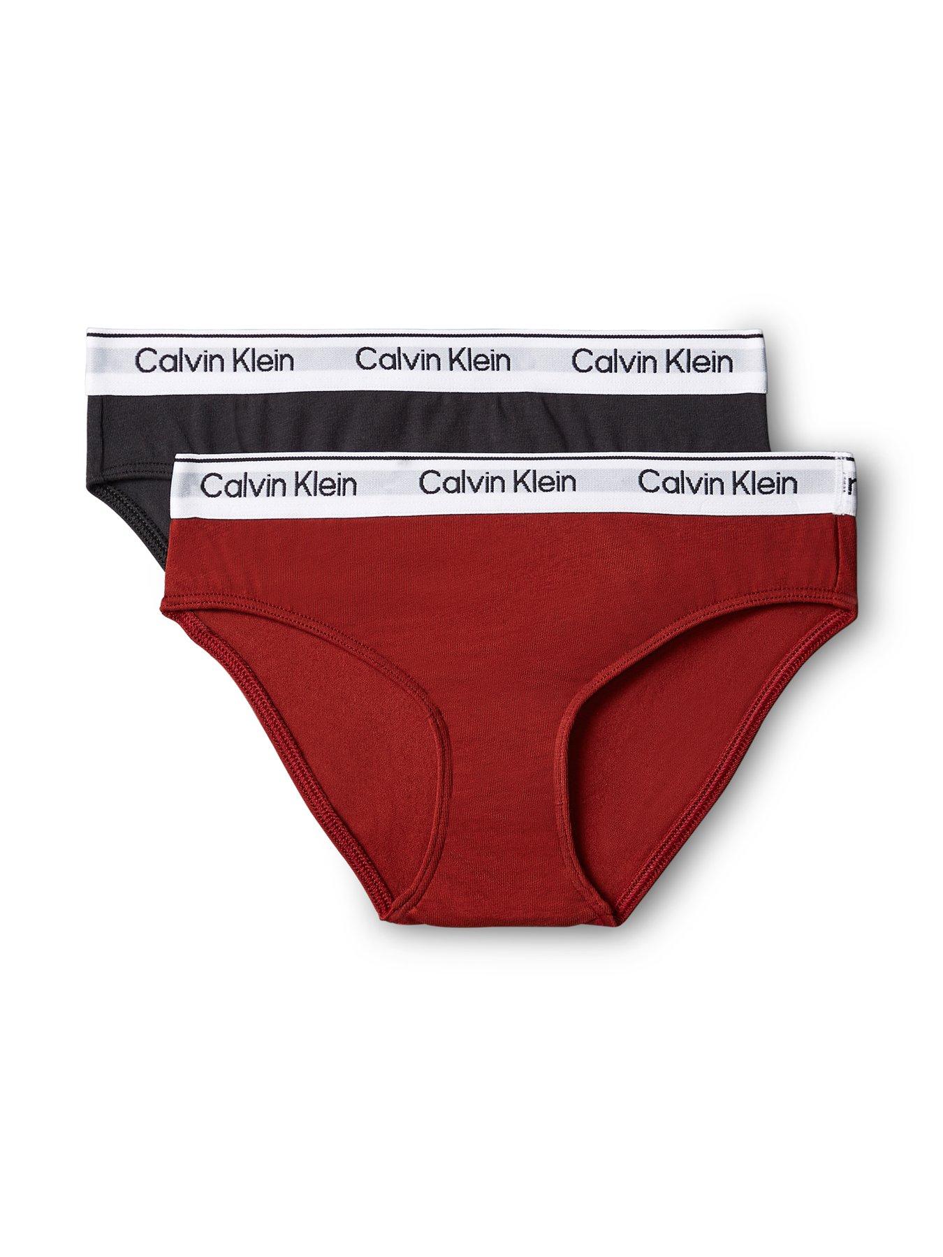 Calvin Klein Girls 2 Pack Modern Briefs - Multi