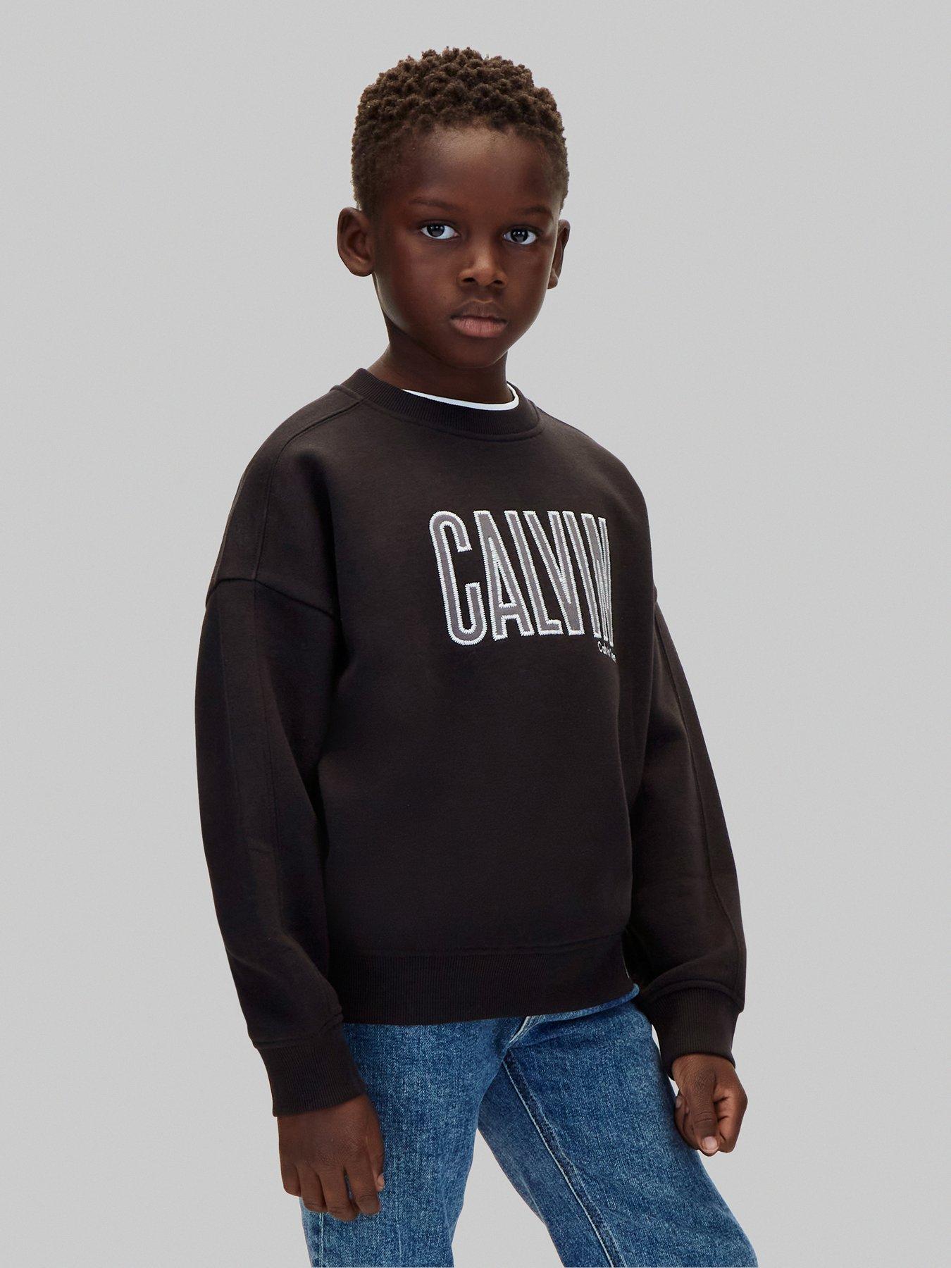 Calvin Klein Jeans Boys Applique Sweatshirt - Black