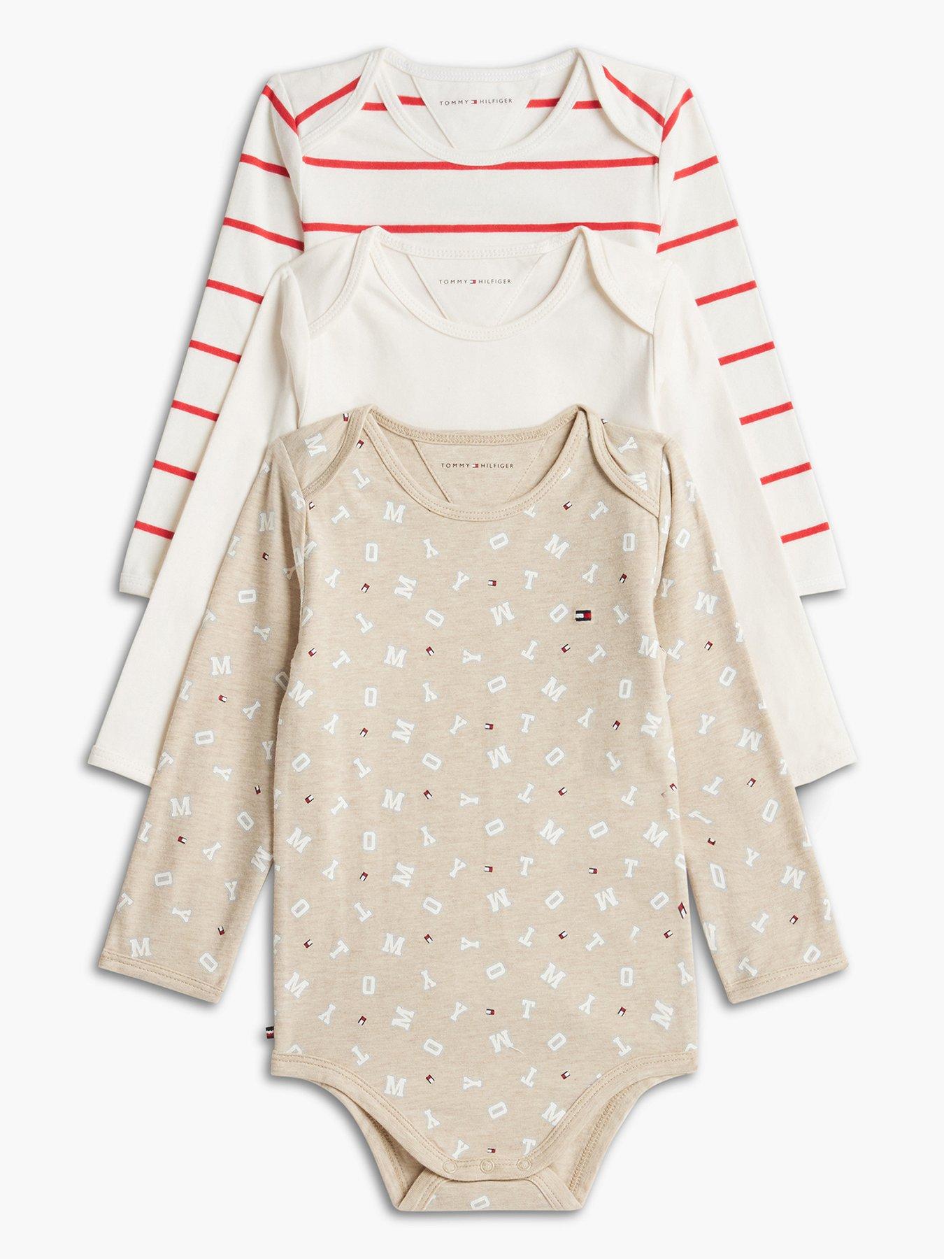 Tommy Hilfiger Baby 3 Pack Essential Long Sleeve Bodysuits - Multi