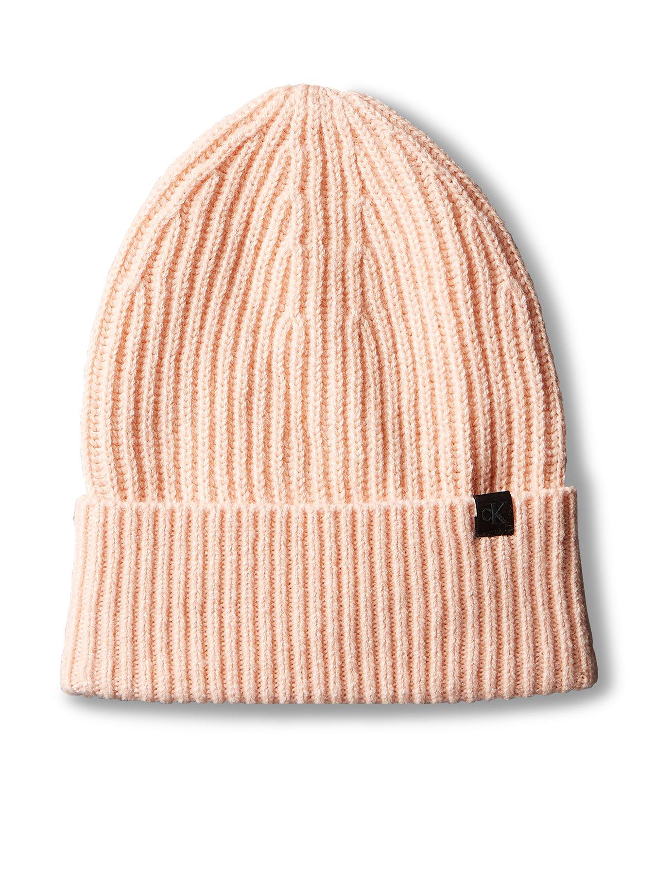 Image 1 of 3 of Calvin Klein Jeans Kids Monogram Rib Beanie - Pink