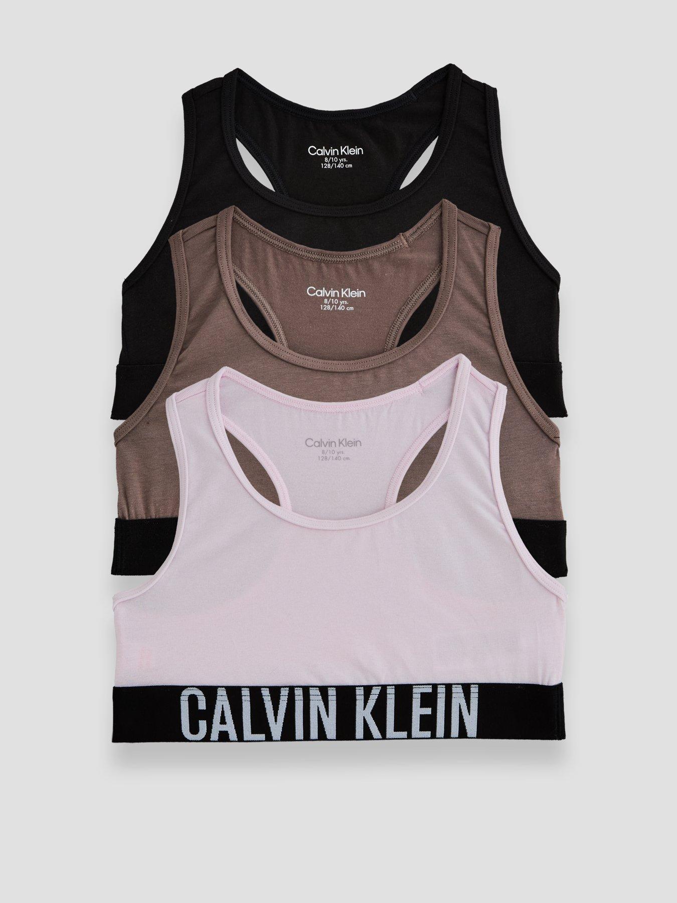 Image 1 of 5 of Calvin Klein Girls 3 Pack Intense Bralette - Multi