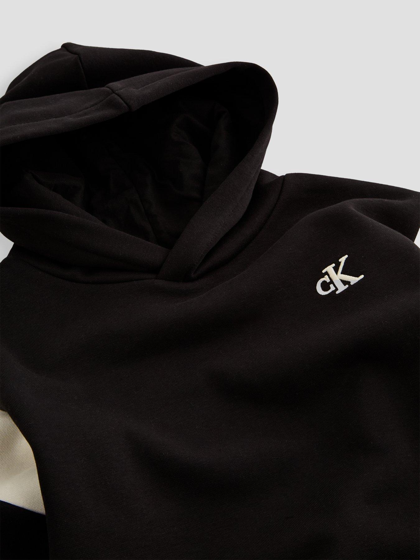 Image 4 of 5 of Calvin Klein Jeans Boys Ck Colourblock Hoodie Set - Black