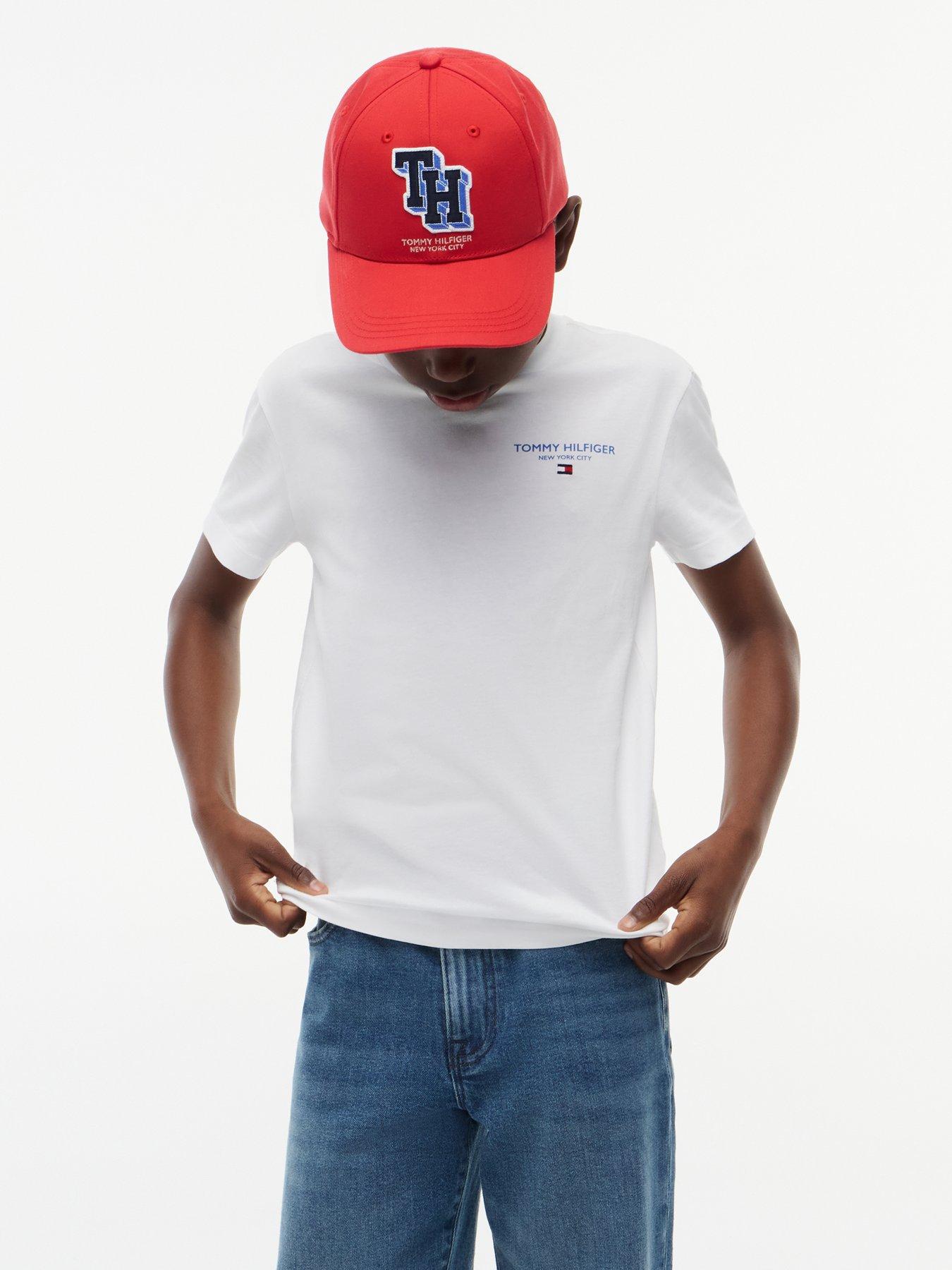 Tommy Hilfiger Boys Essential Logo Short Sleeve T-Shirt - White