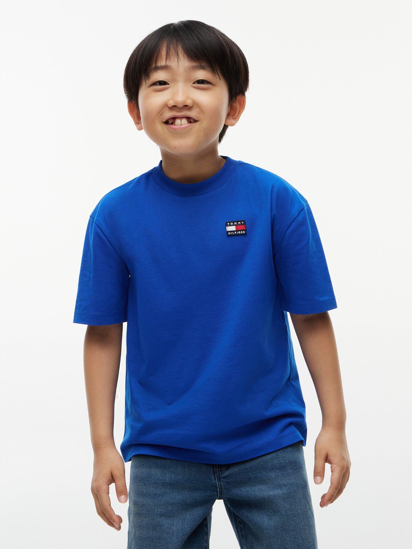 Tommy Hilfiger Boys Flag Heritage Short Sleeve T-Shirt - Blue
