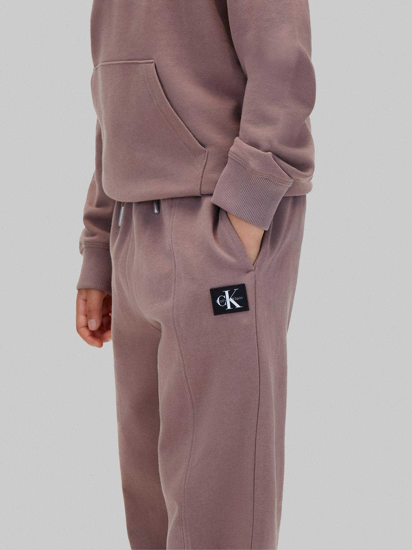 Image 4 of 6 of Calvin Klein Jeans Boys Monologo Badge Sweatpant - Grey
