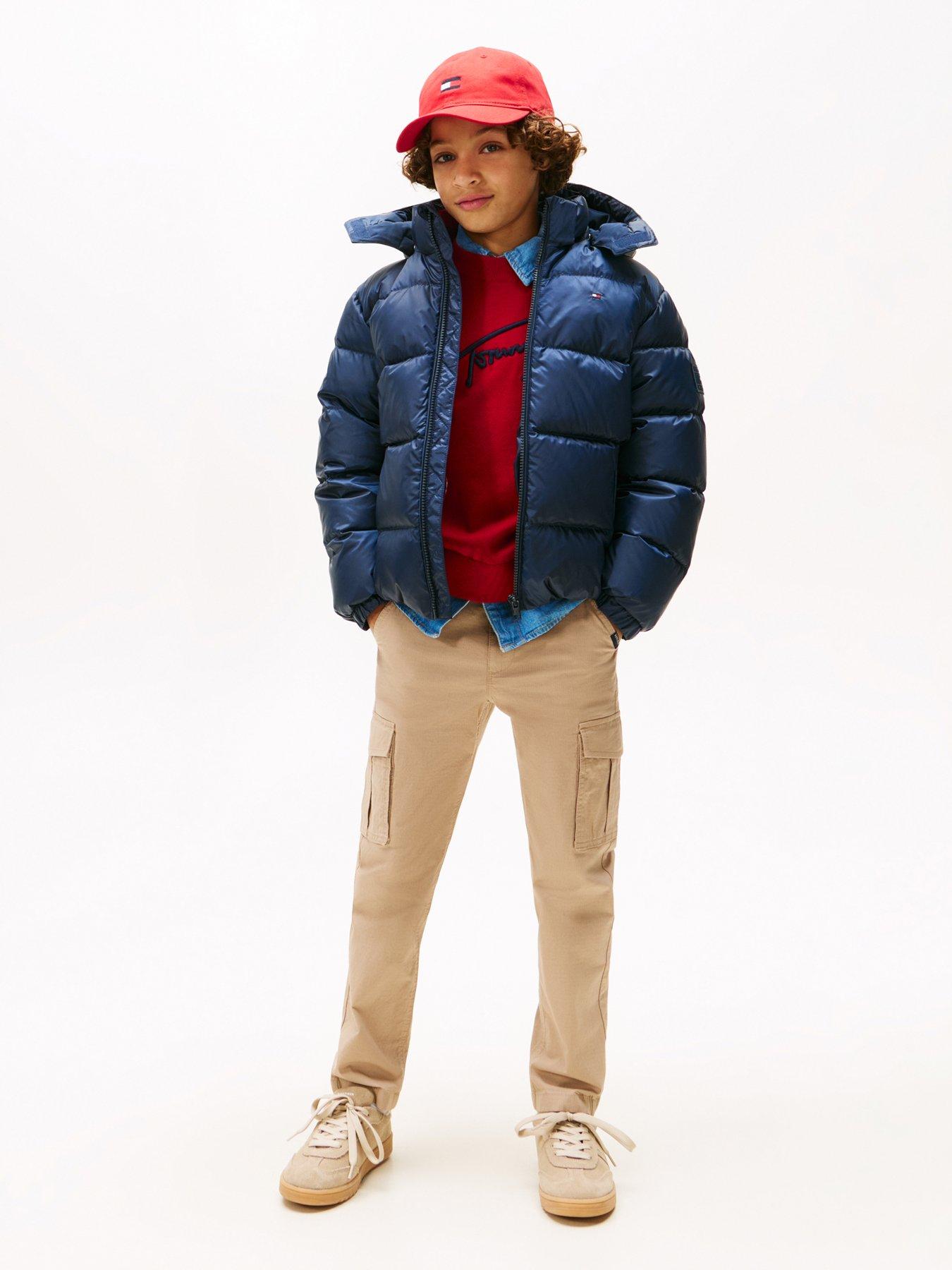 Image 3 of 5 of Tommy Hilfiger Boys Essential Puffer Jacket - Dark Blue