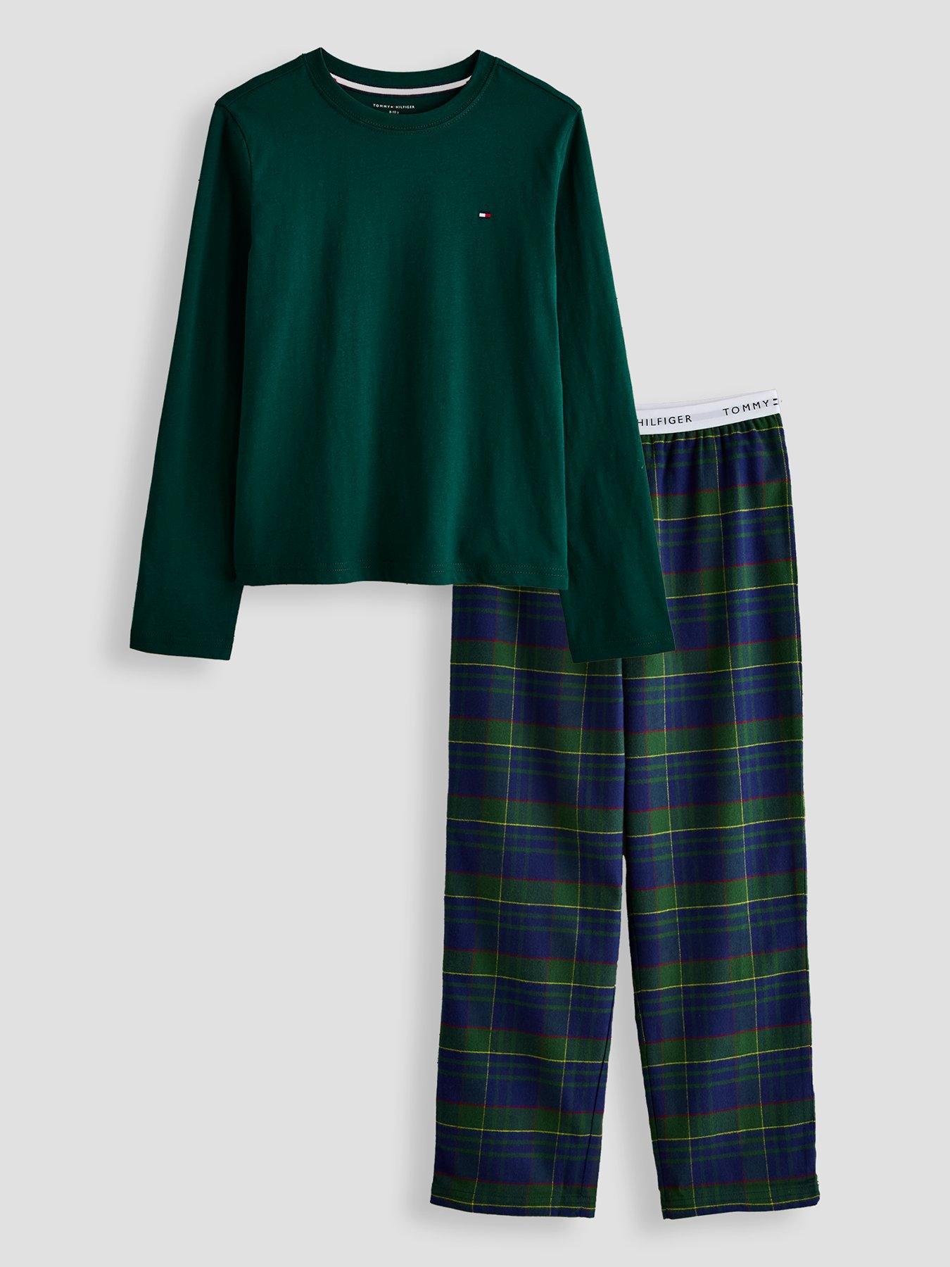 Tommy Hilfiger Boys Long Sleeve Pyjama Set - Dark Green