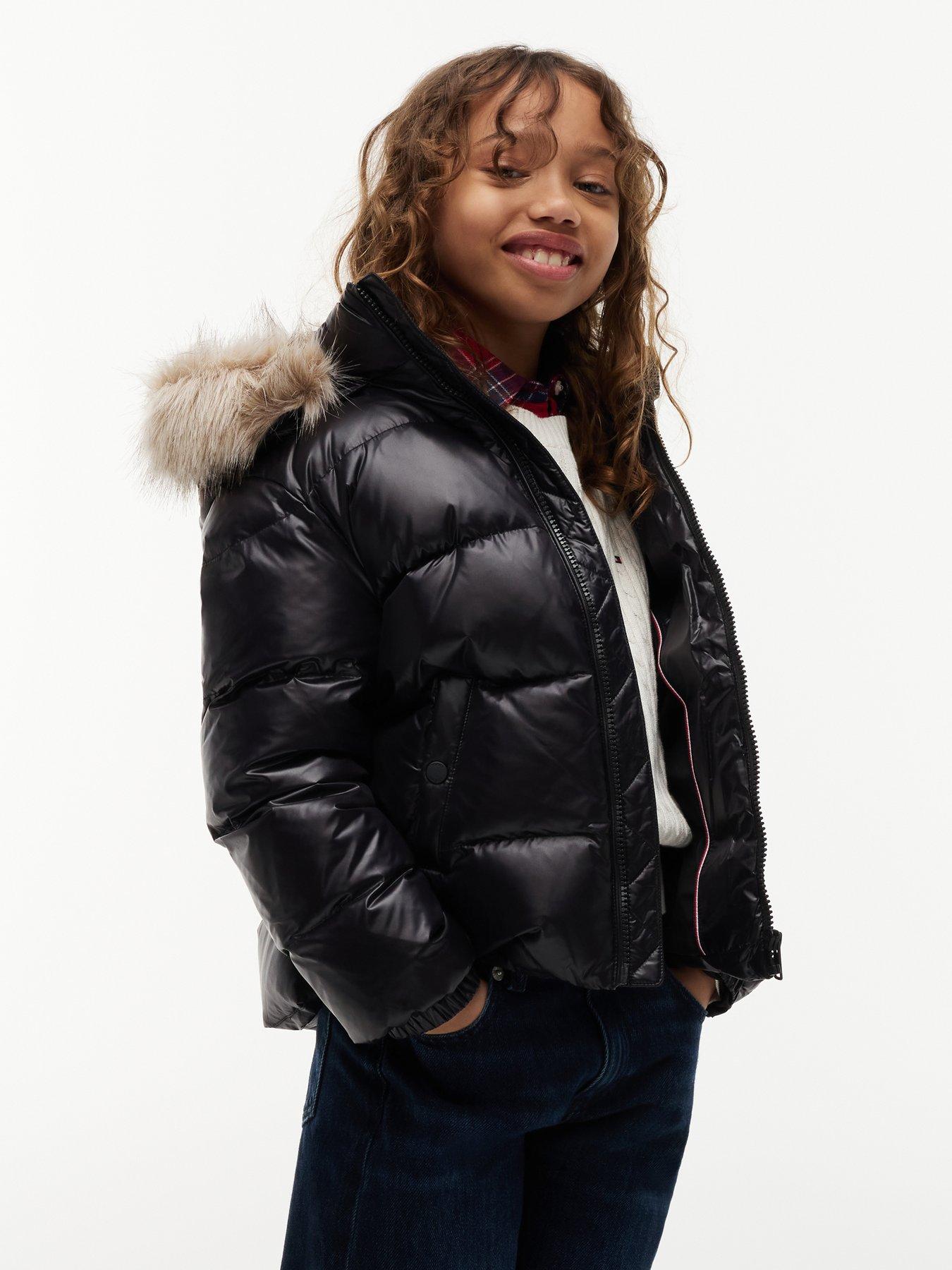 Tommy Hilfiger Girls Essential Down Jacket - Black