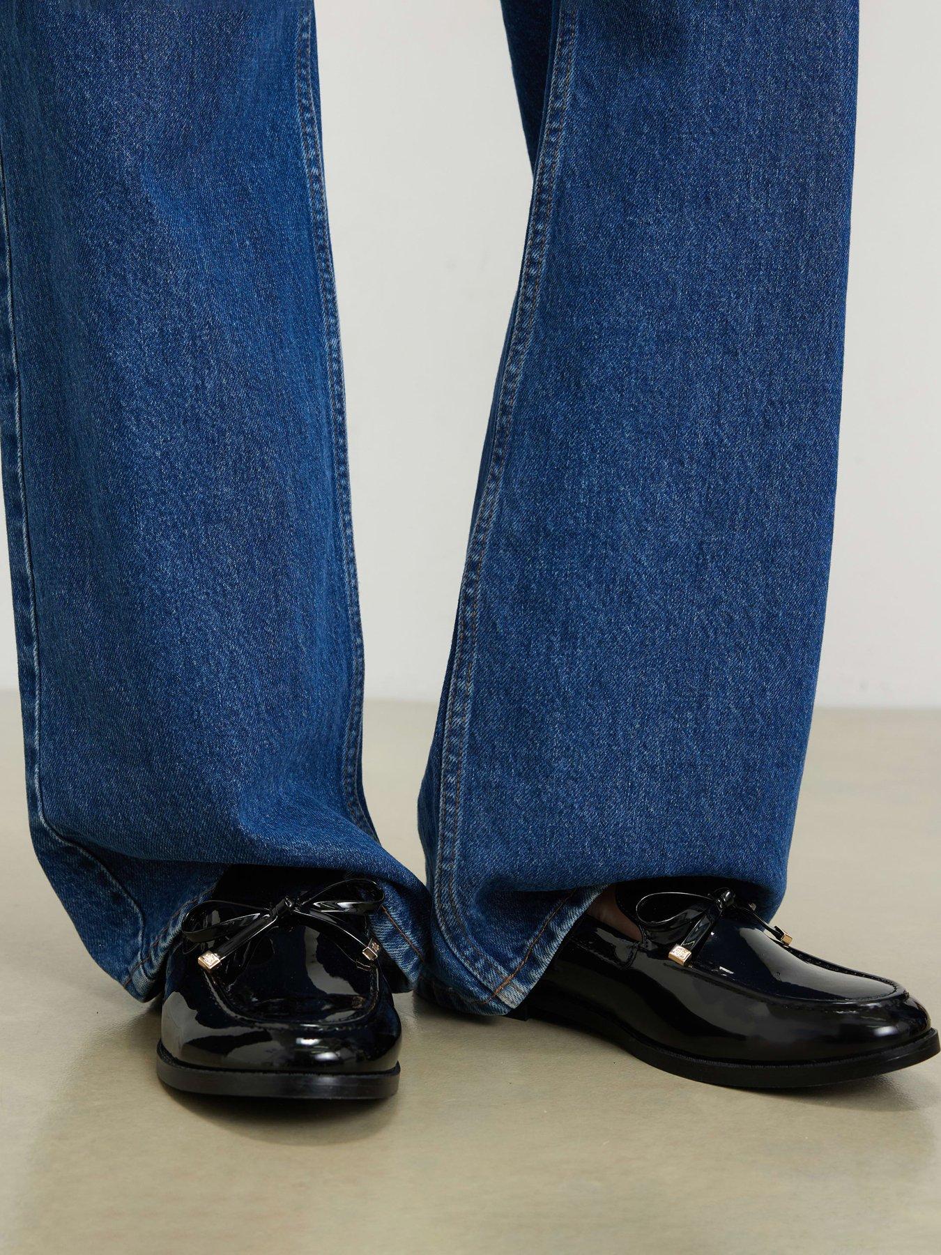 River Island Bow Loafer School Shoe - Black