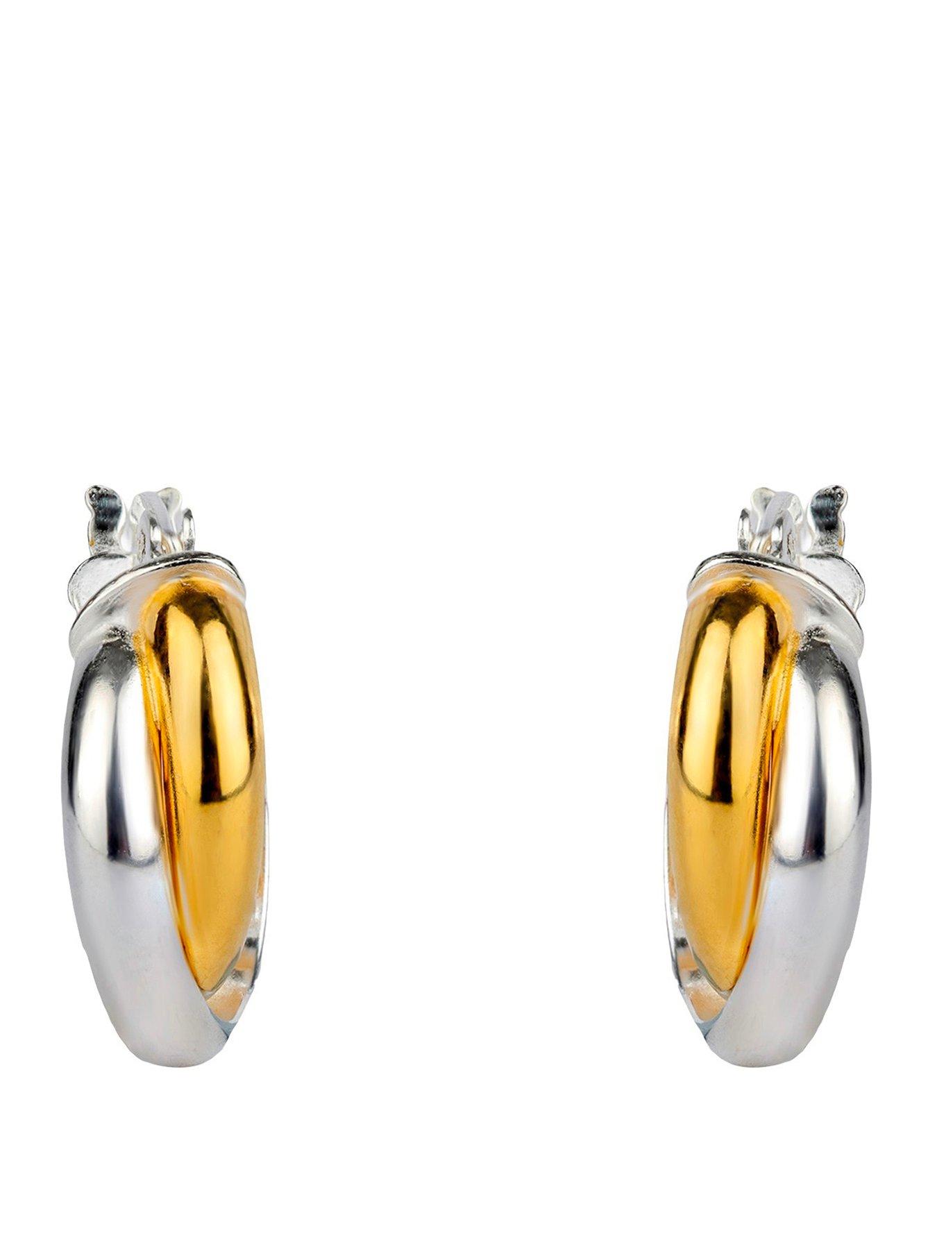 Seol + Gold Mixed Metal Mini Hoops