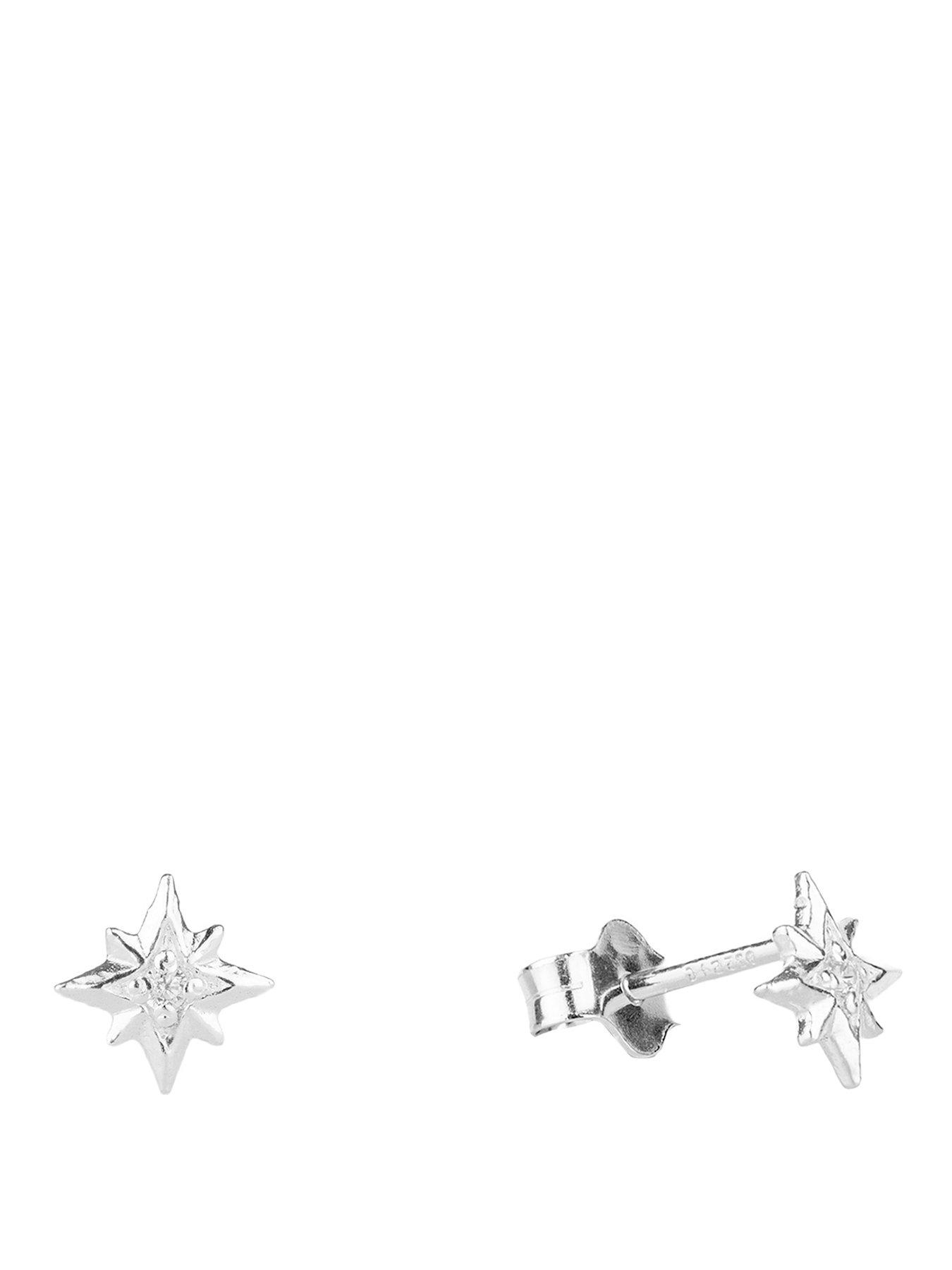 Seol + Gold Sterling Silver North Star Stud Earrings