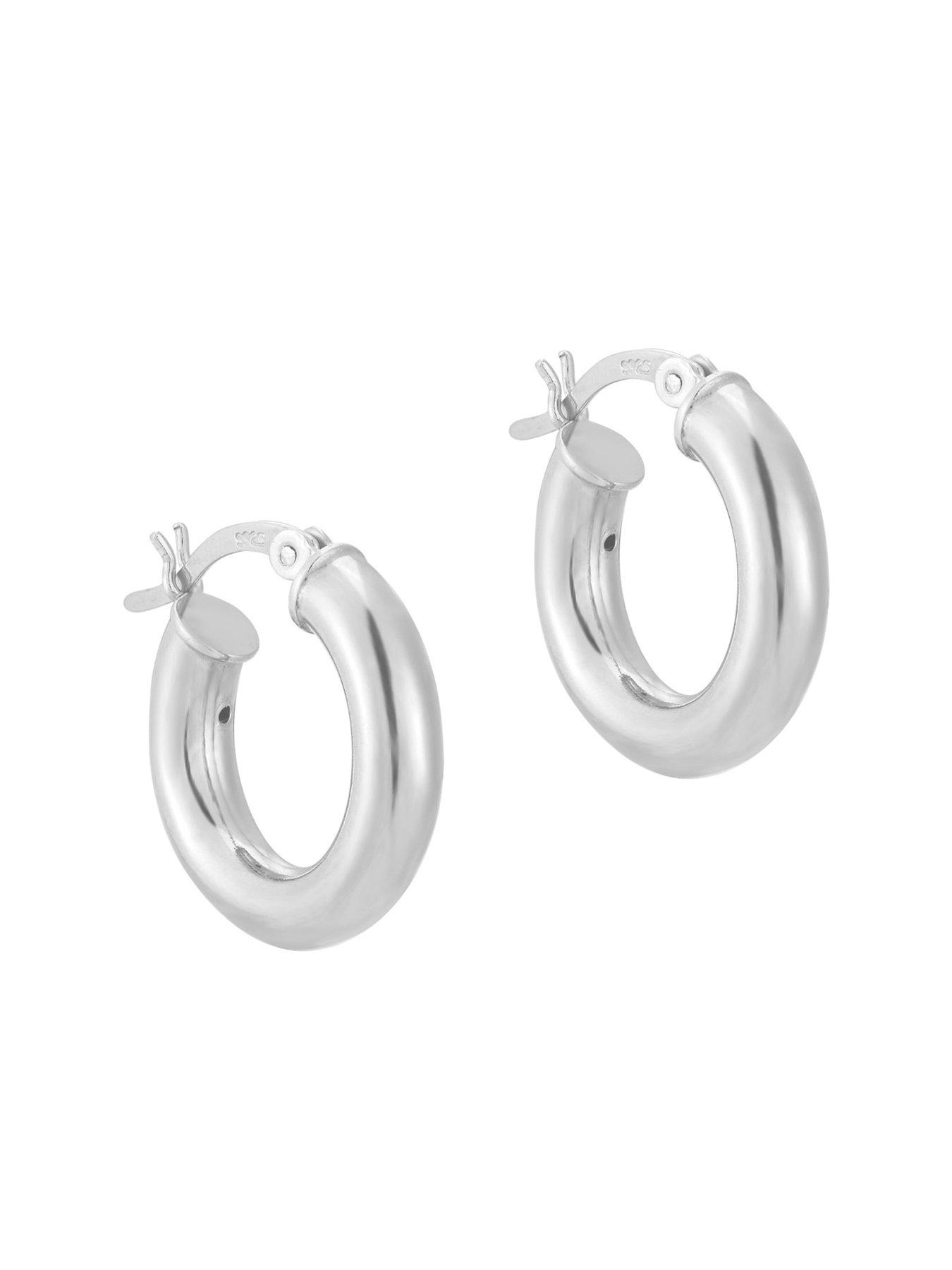 Image 2 of 6 of Seol + Gold Sterling Silver Thick Creole Hoops