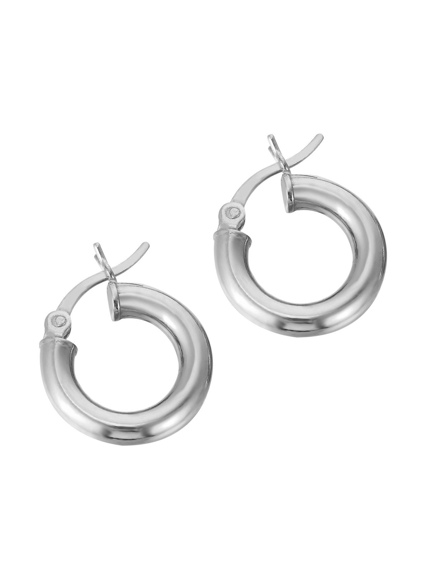 Image 3 of 6 of Seol + Gold Sterling Silver Thick Creole Hoops
