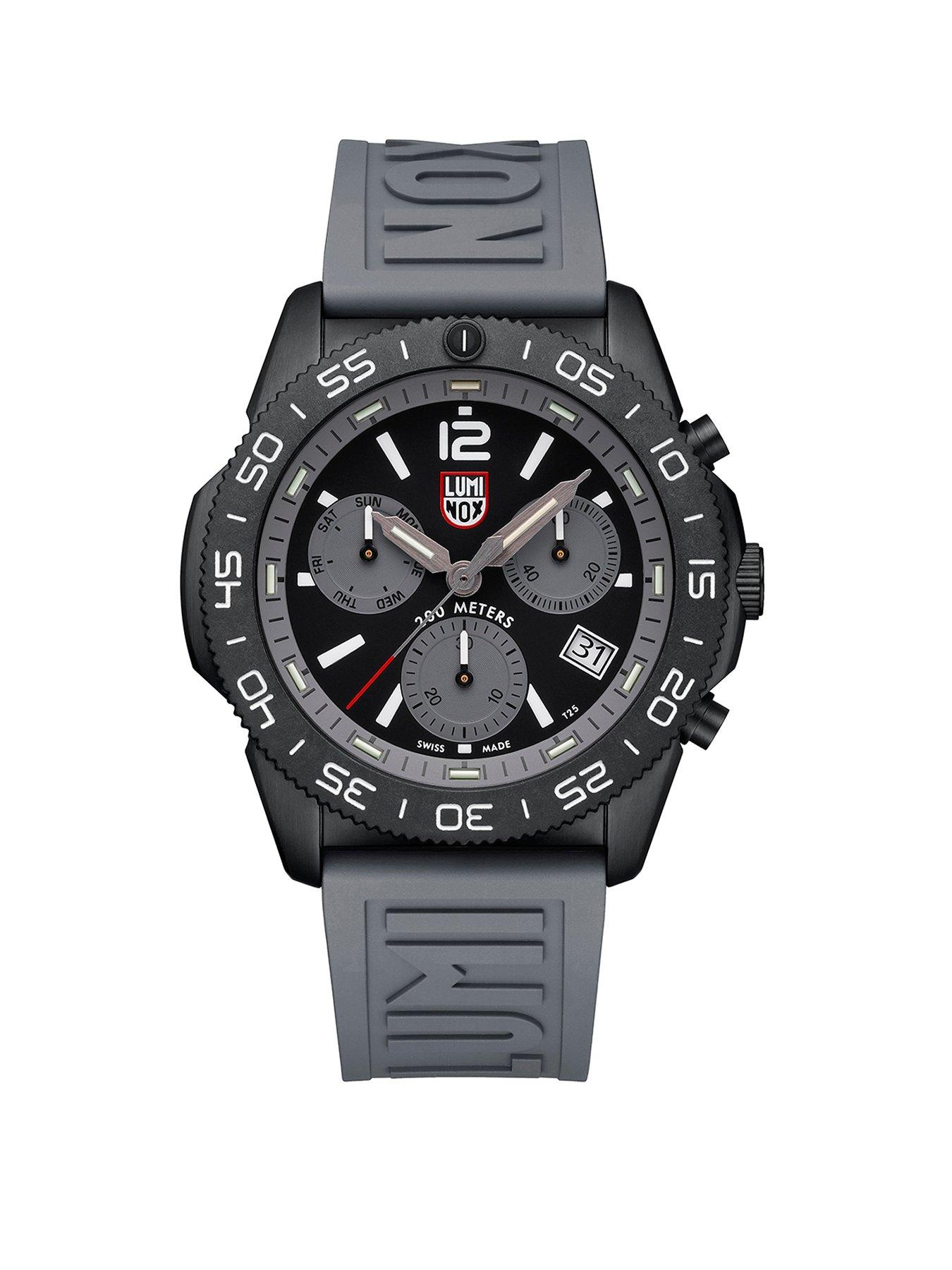 Luminox Pacific Diver 3140 44mm Chronograph Watch in Steel Grey and Black