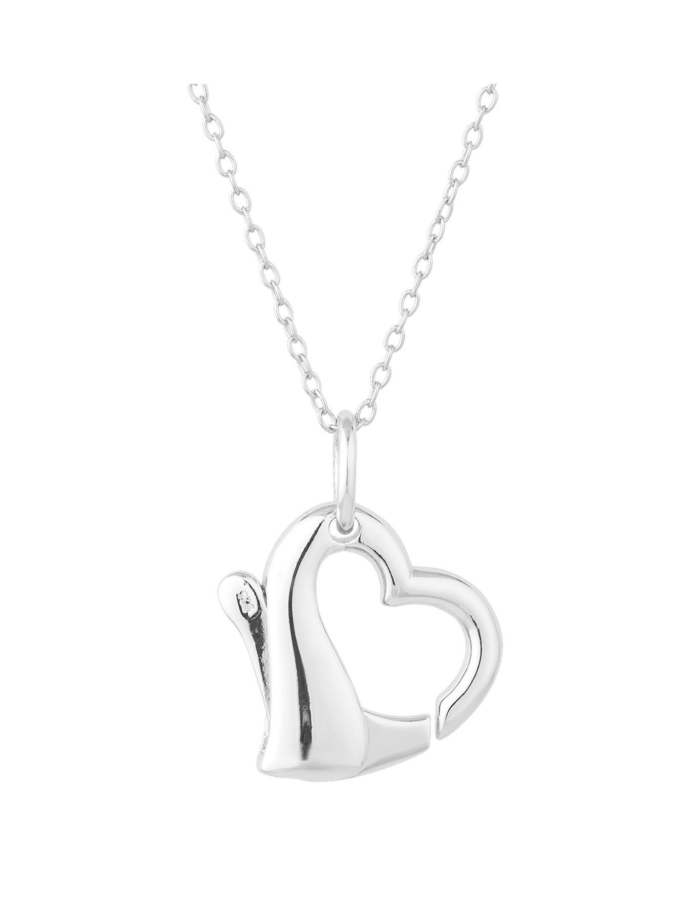 Seol + Gold Sterling Silver Heart Clasp Charm Connector with Chain